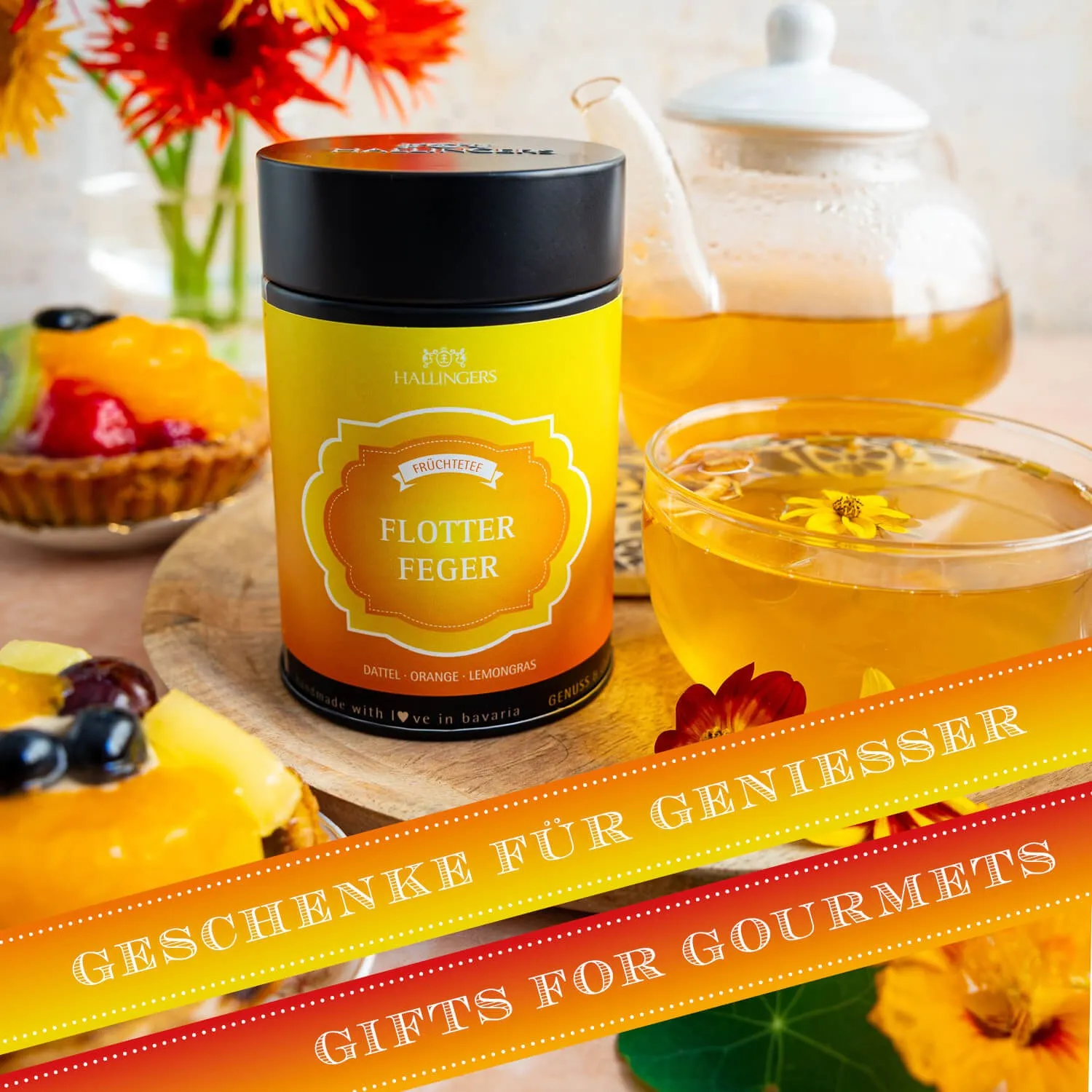 Dattel · Orange · Lemongras\nZubereitung: 100°C, 6-10 Min., 2 TL