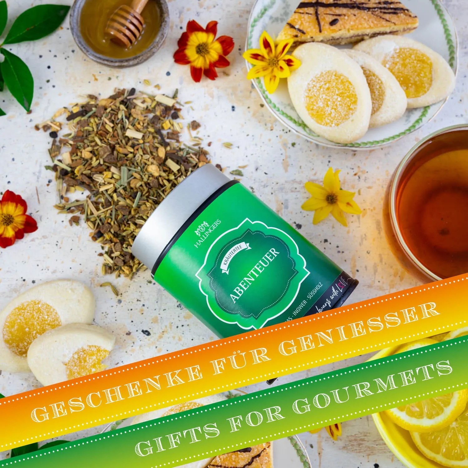 Zitronengras · Ingwer · Süßholz\nZubereitung: 100°C, 5-8 Min., 1 TL