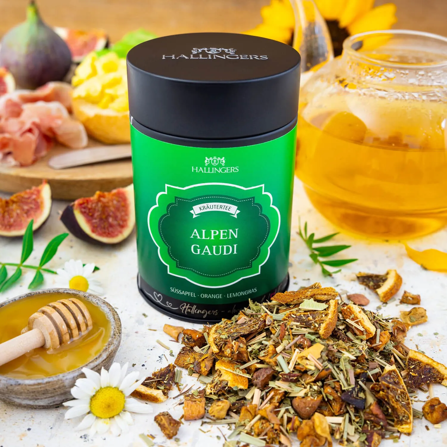 Ein Kräutertee der Extraklasse. Eine geschmackvolle Sinfonie ausgewählten Früchten, Blüten und Kräutern.