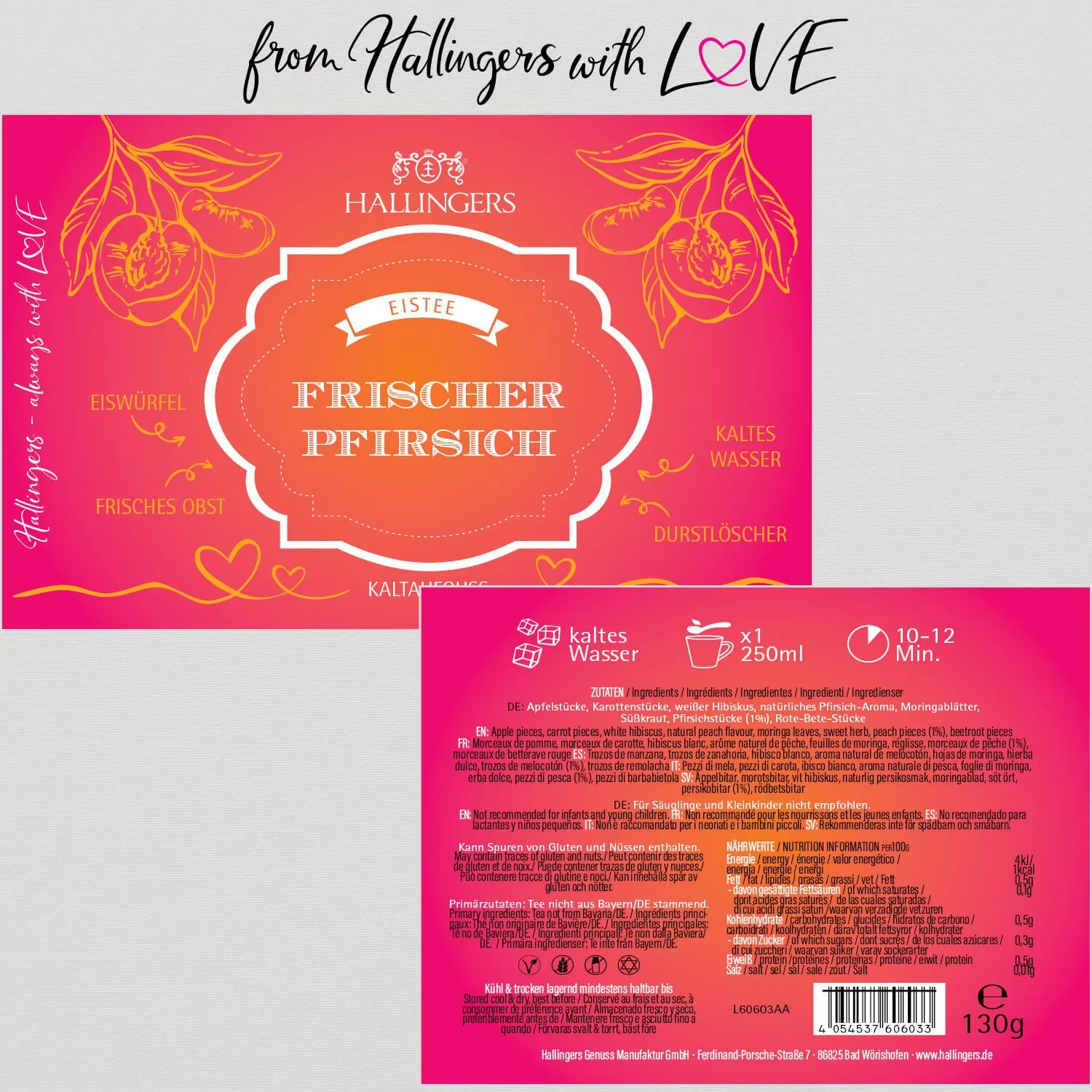 Frischer Pfirsich (Früchtetee, ColdBrew)