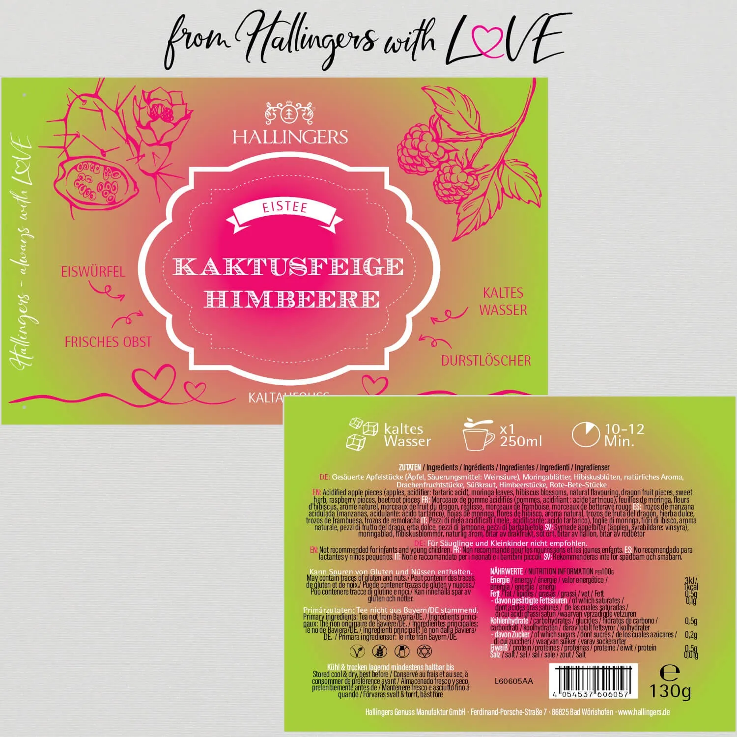 Kaktusfeige-Himbeere (Früchtetee, ColdBrew)