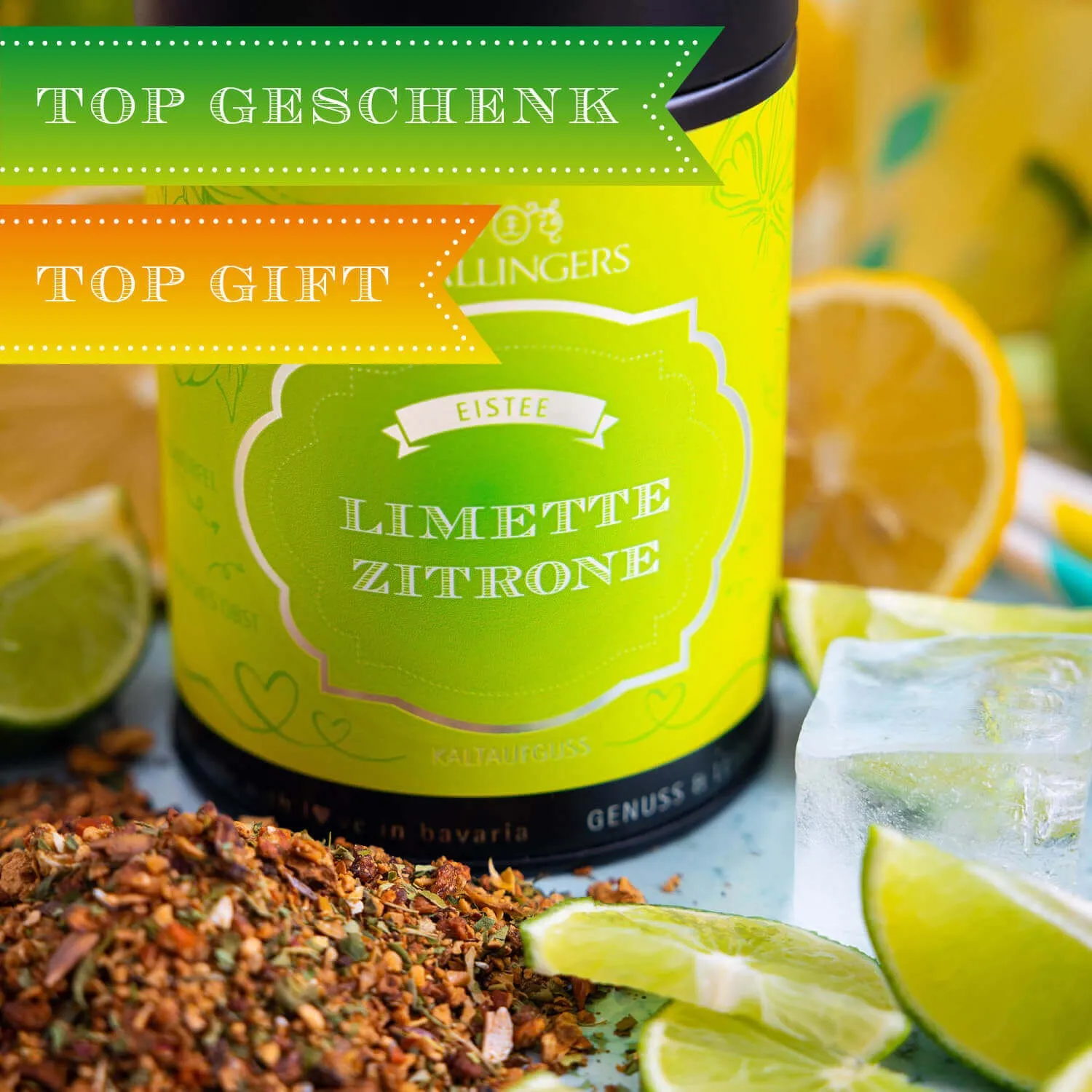 Unser Tipp: Schmeckt hervorragend mit frischen Minzblättern oder Eiswürfeln! Mit Liebe von Hand in Oberbayern verpackt!