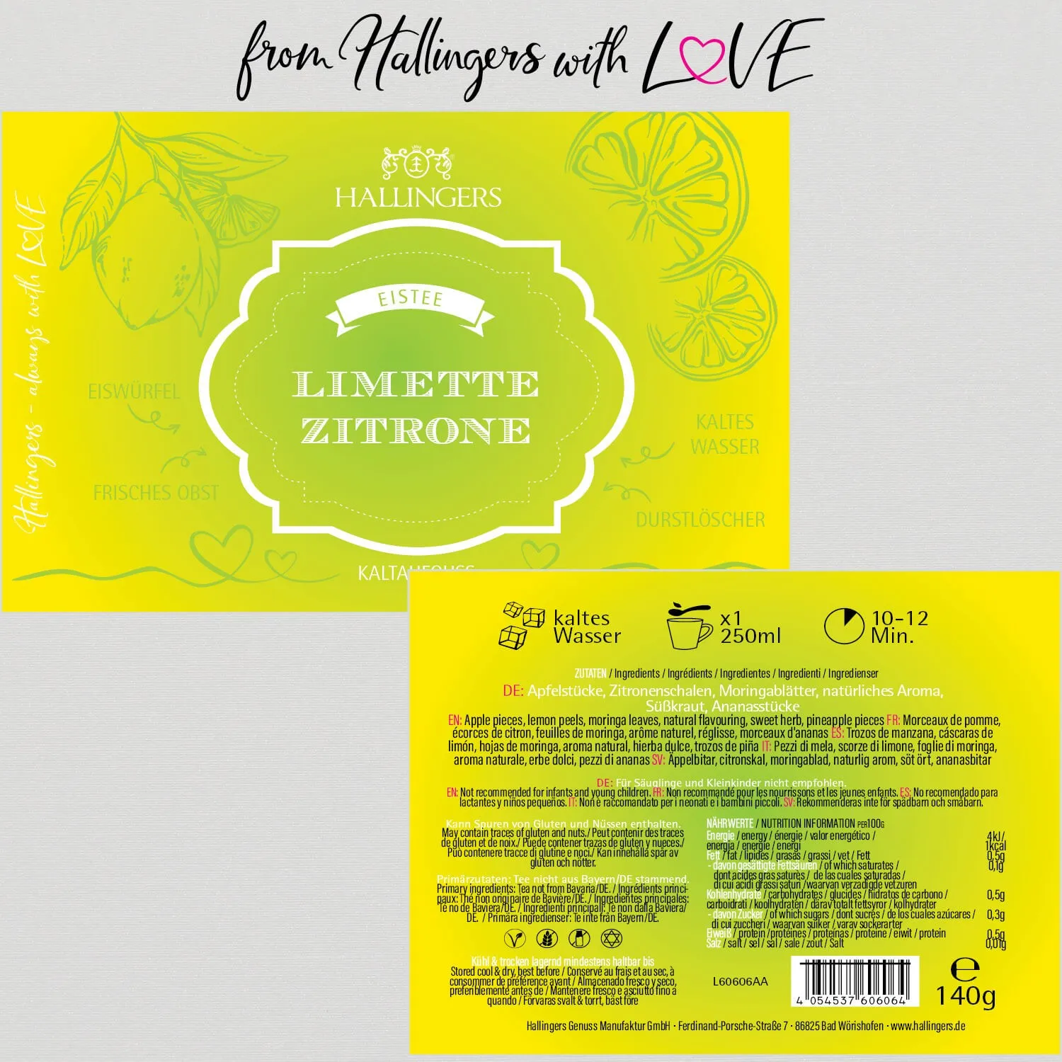 Limette-Zitrone (Früchtetee, ColdBrew)