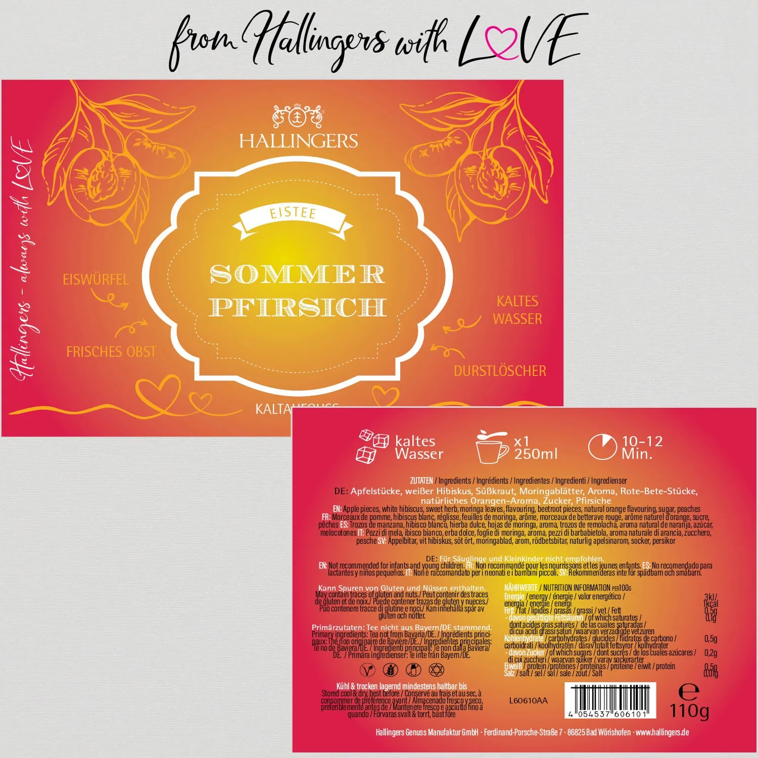 Sommer-Pfirsich (Früchtetee, ColdBrew)