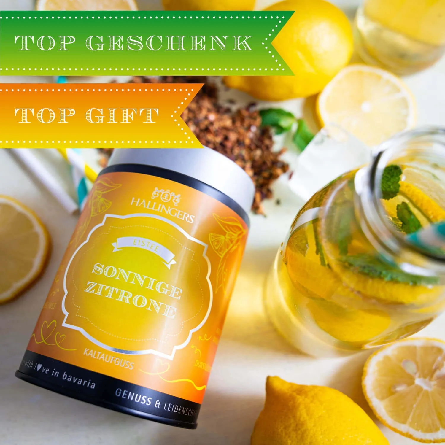 Unser Tipp: Schmeckt hervorragend mit frischem Rosmarin oder Eiswürfeln! Mit Liebe von Hand in Oberbayern verpackt!