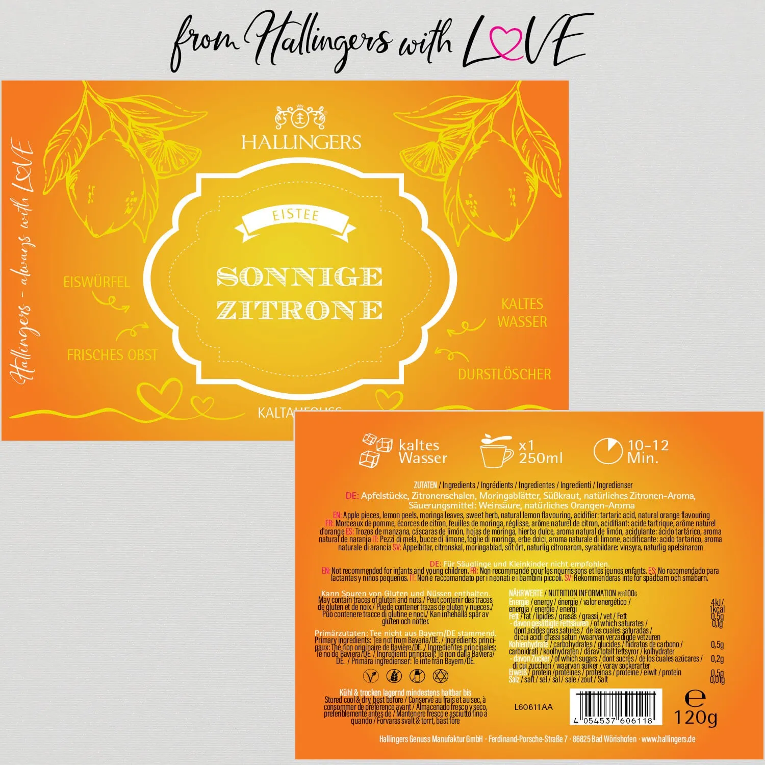 Sonnige Zitrone (Früchtetee, ColdBrew)