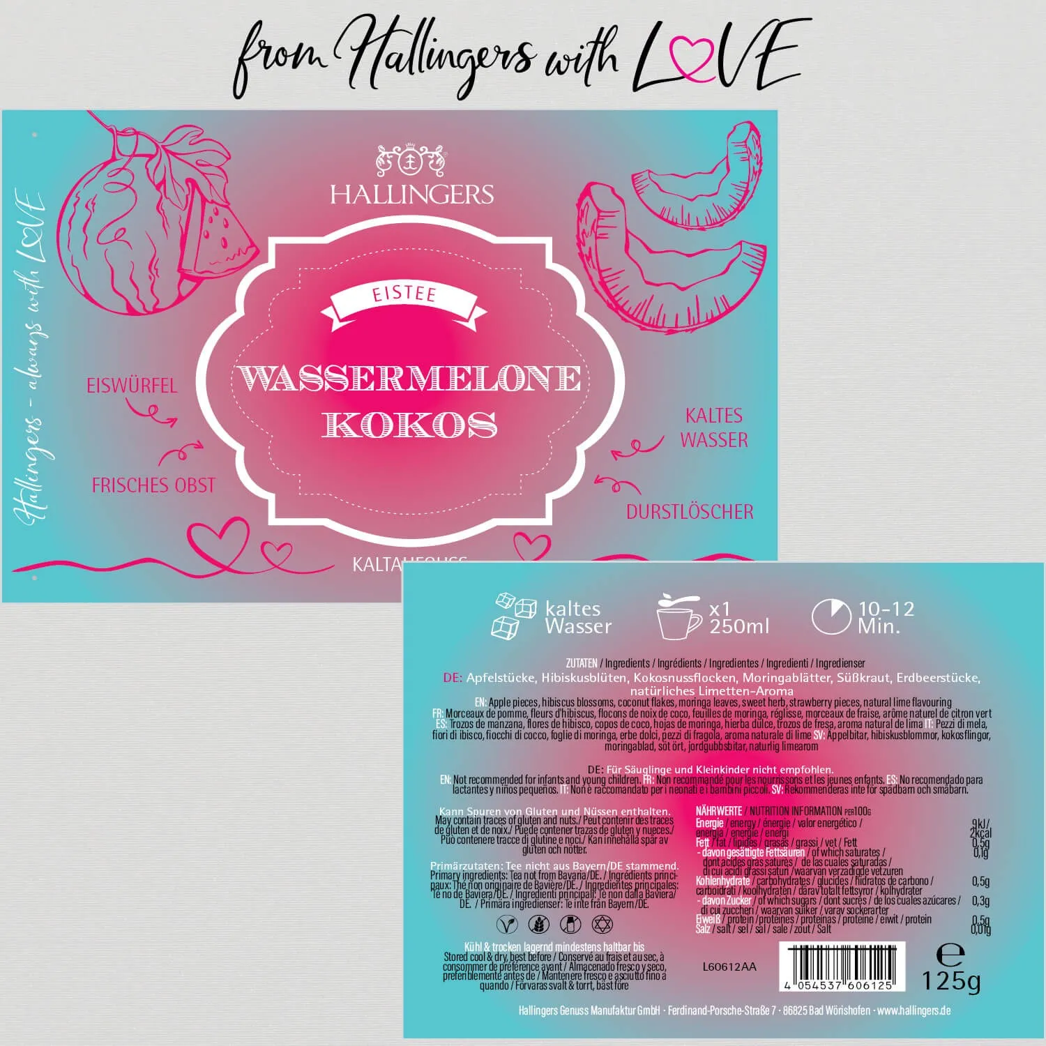 Wassermelone-Kokos (Früchtetee, ColdBrew)