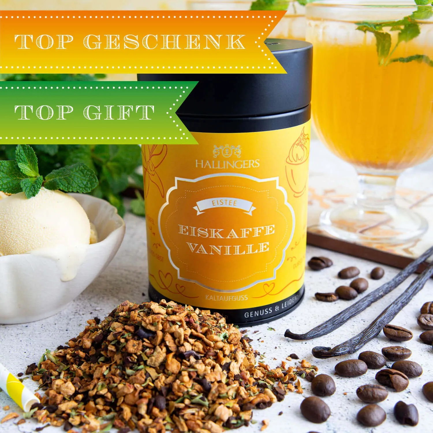 Unsere Empfehlung: Probieren Sie ihn mit einer Kugel Vanilleeis! Mit Liebe von Hand in Oberbayern verpackt!