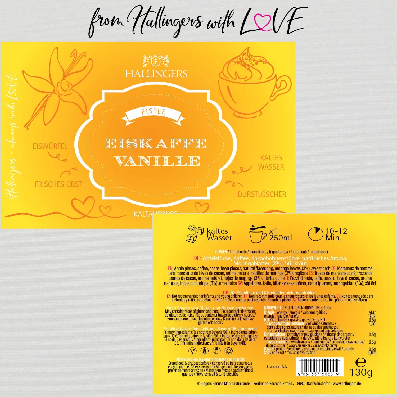 Eiskaffee Vanille (Früchtetee, ColdBrew)