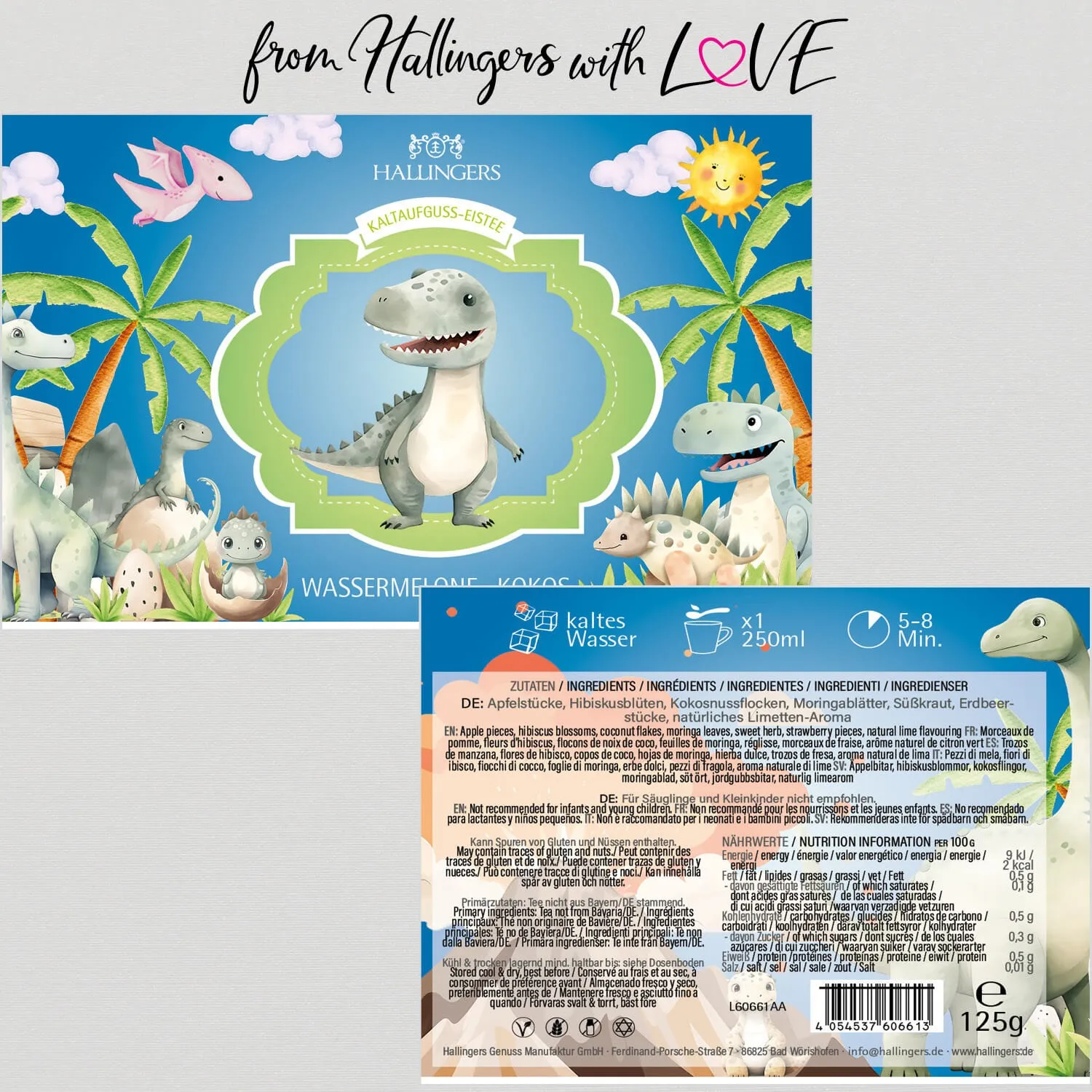 Dinosaurier Eistee (Früchtetee, ColdBrew)