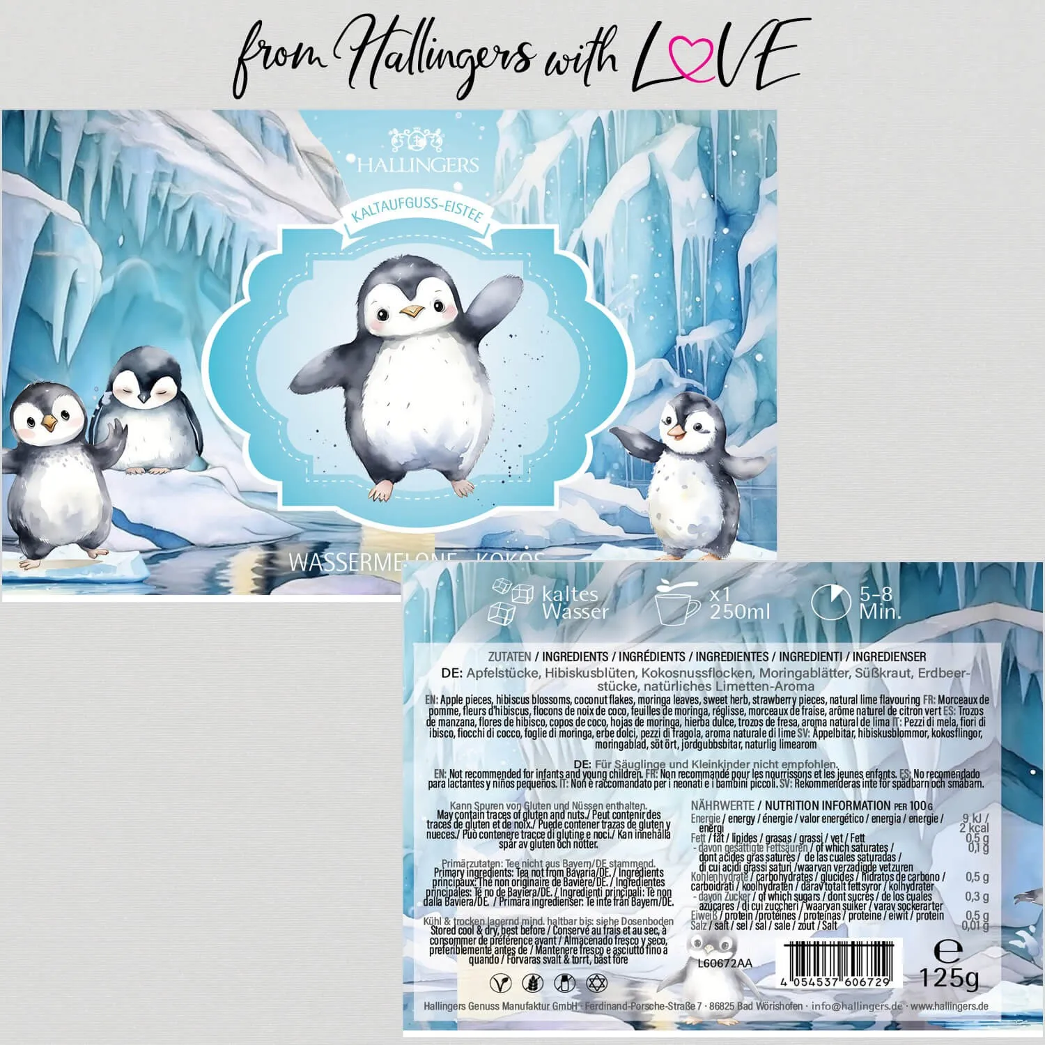 Pinguin Eistee (Früchtetee, ColdBrew)