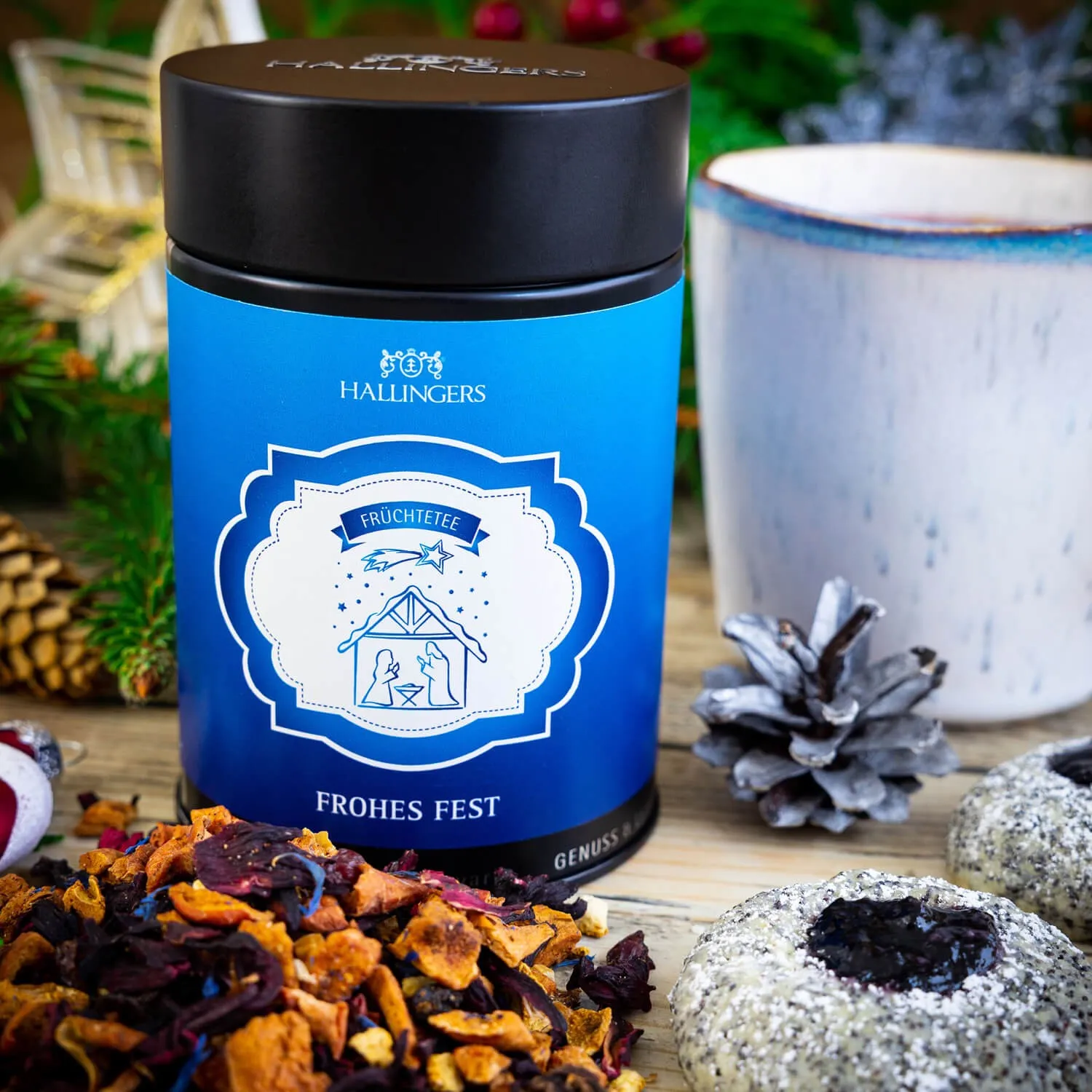 Ein Hochgenuss für alle Sinne! Dieser exzellente Früchtetee ist eine wahre Sinfonie erlesener Früchte, die den Gaumen mit ihrer Vielfalt verwöhnen.