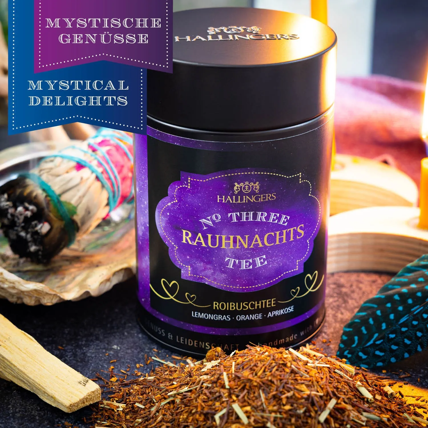 Hochqualitativer Früchtetee, vollgepackt mit vollreifen Früchten und Blüten aus der Natur.