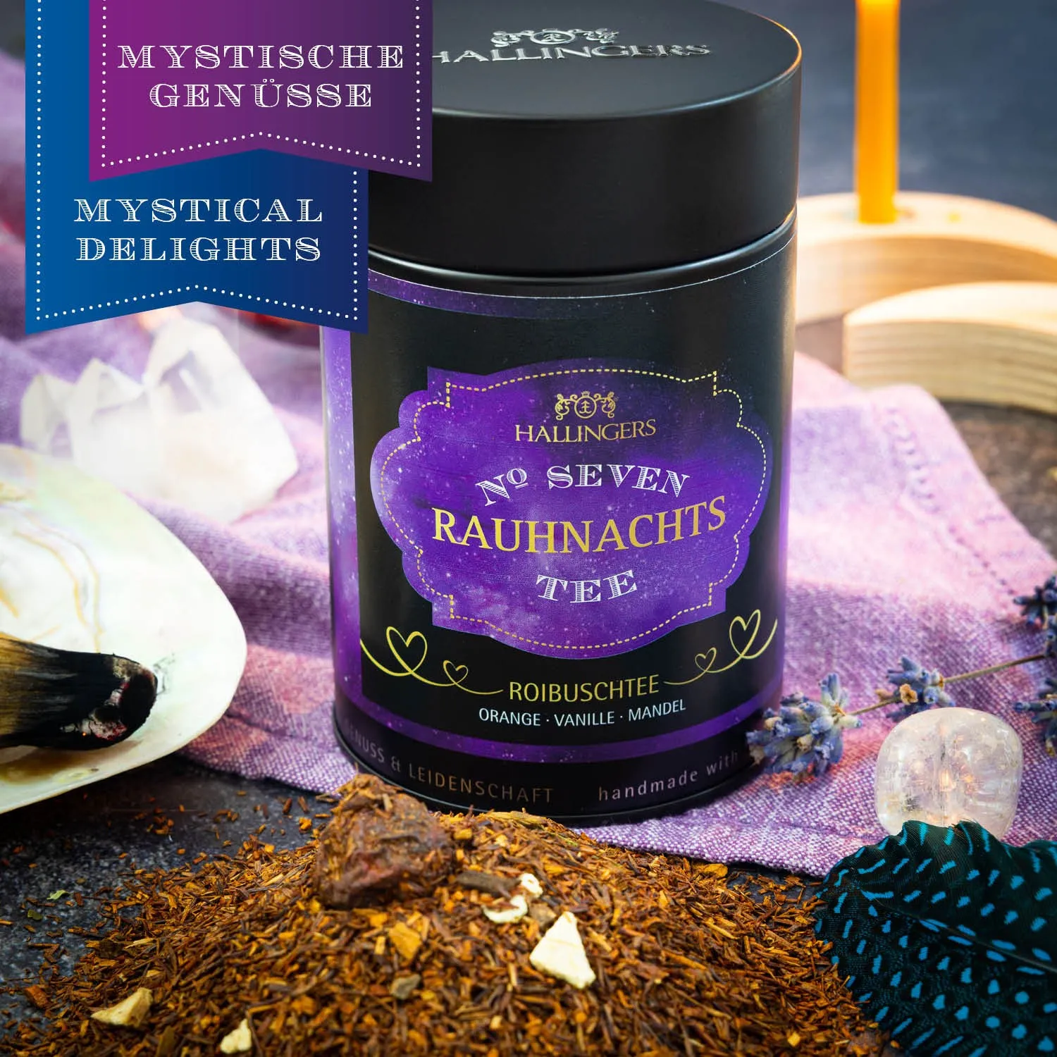 Hochqualitativer Früchtetee, vollgepackt mit vollreifen Früchten und Blüten aus der Natur.