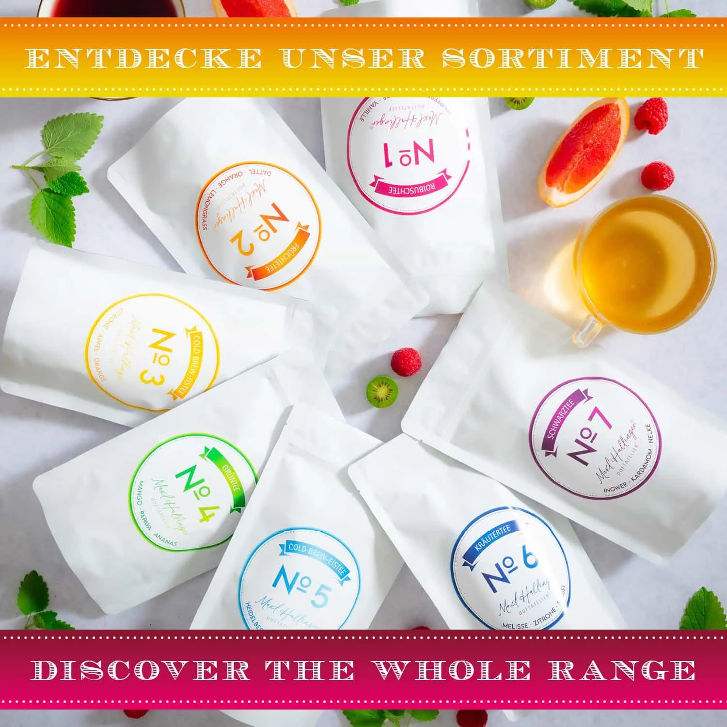 Himbeere · Vanille · Freude\nZubereitung: 100°C, 5-8 Min., 1 TL