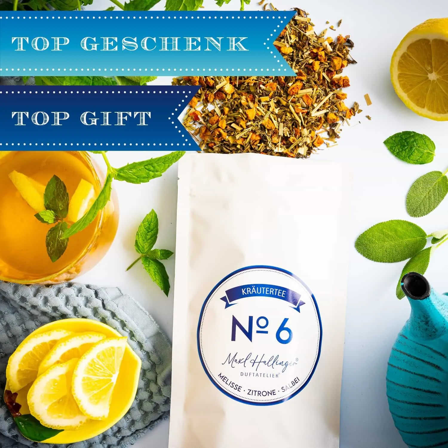 Hochwertiger Kräutertee mit vollreifen Kräutern, Gewürzen und Früchten aus der Natur.