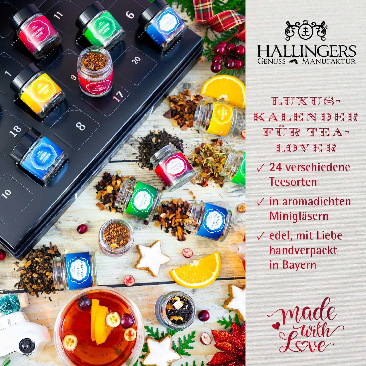 Verschenke puren Genuss aus erlesenen, naturbelassenen Rohstoffen, ohne Konservierungsstoffen, Geschmacksverstärkern & künstlichen Farbstoffen!