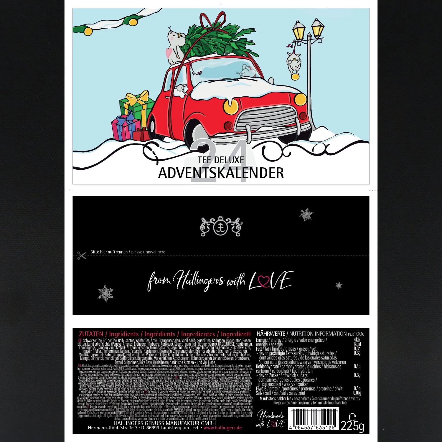Christmas Car & Happiness is handgemacht (24 Winter-Tees im Glas)
