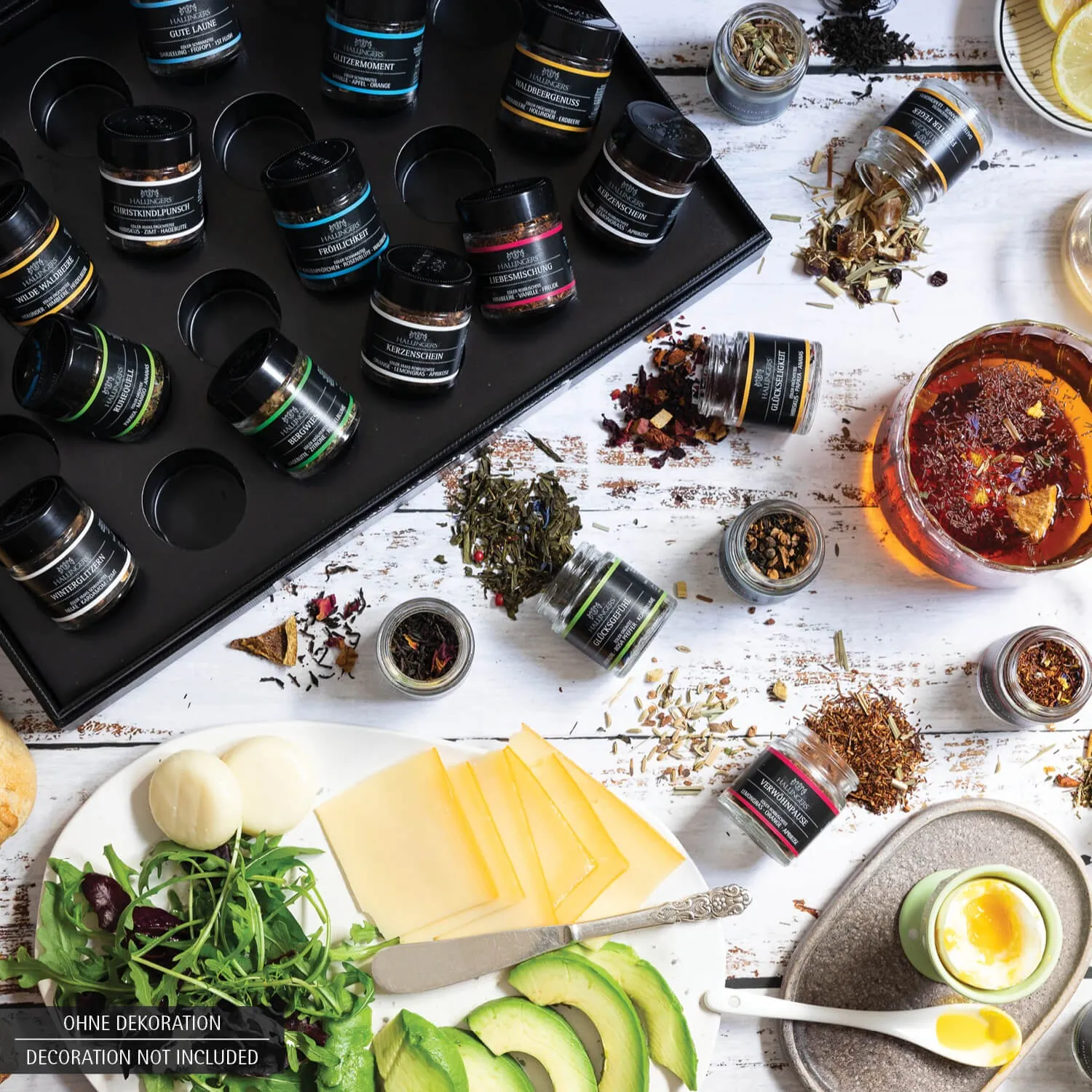 24er Tee-Set & Happiness is handgemacht (24 Winter-Tees im Glas)