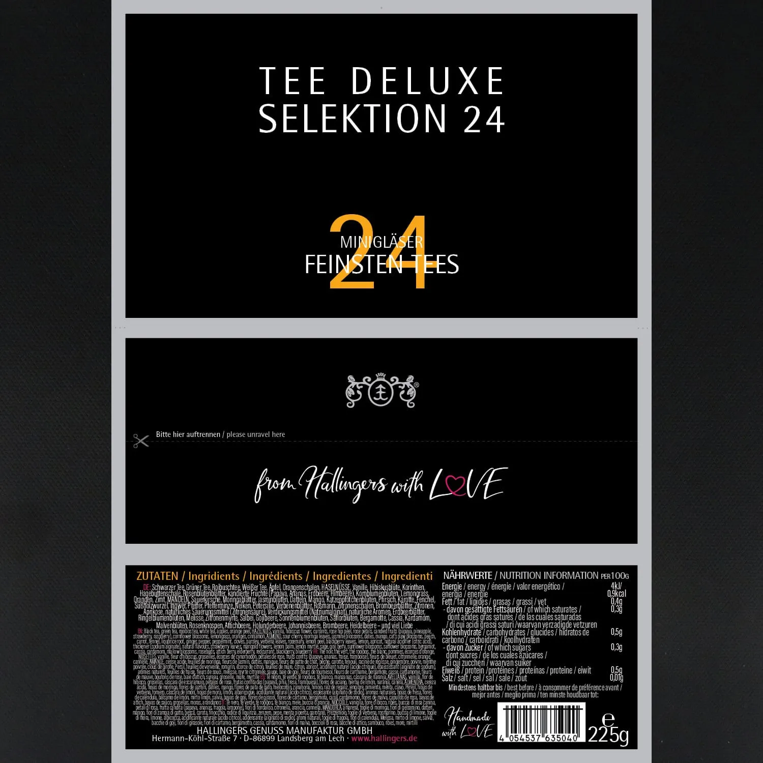 24er Tee-Set & Happiness is handgemacht (24 Winter-Tees im Glas)