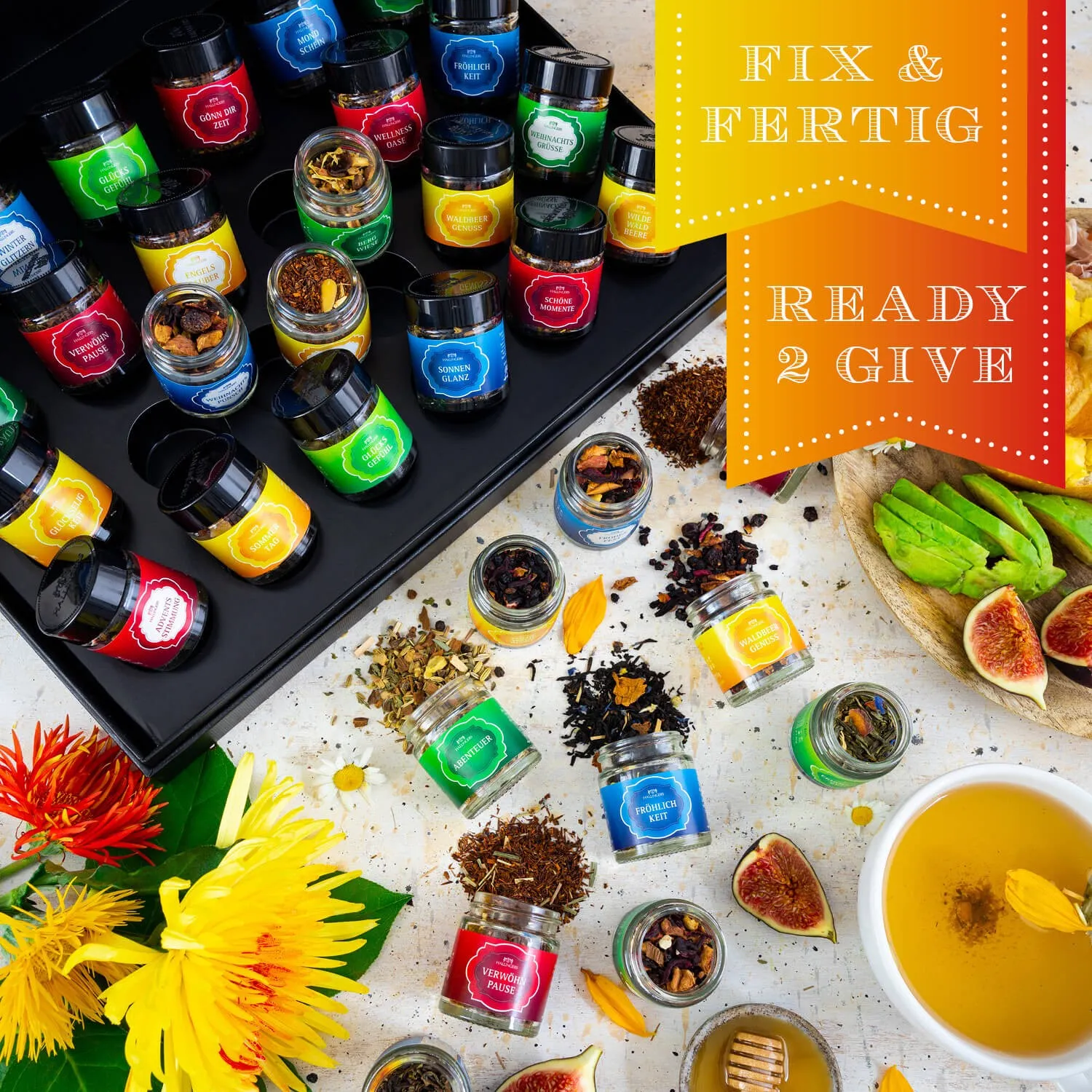 Verschenke puren Genuss aus erlesenen, naturbelassenen Rohstoffen, ohne Konservierungsstoffen, Geschmacksverstärkern & künstlichen Farbstoffen!