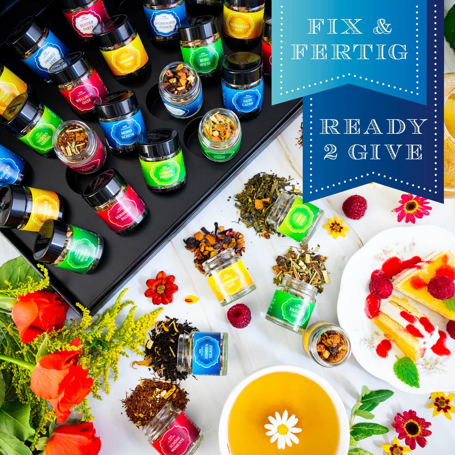 Verschenke puren Genuss aus erlesenen, naturbelassenen Rohstoffen, ohne Konservierungsstoffen, Geschmacksverstärkern & künstlichen Farbstoffen!