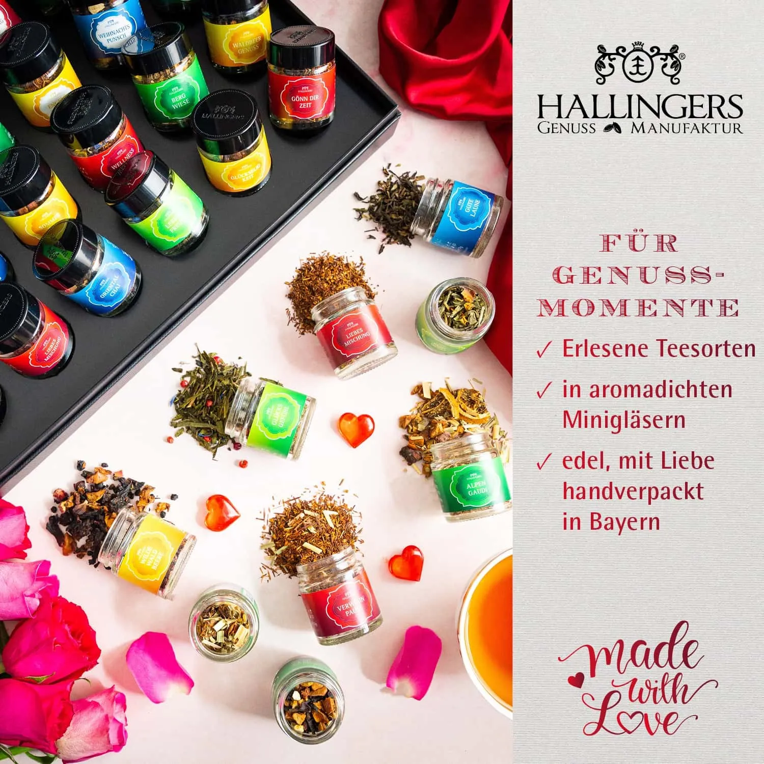 Verschenke puren Genuss aus erlesenen, naturbelassenen Rohstoffen, ohne Konservierungsstoffen, Geschmacksverstärkern & künstlichen Farbstoffen!