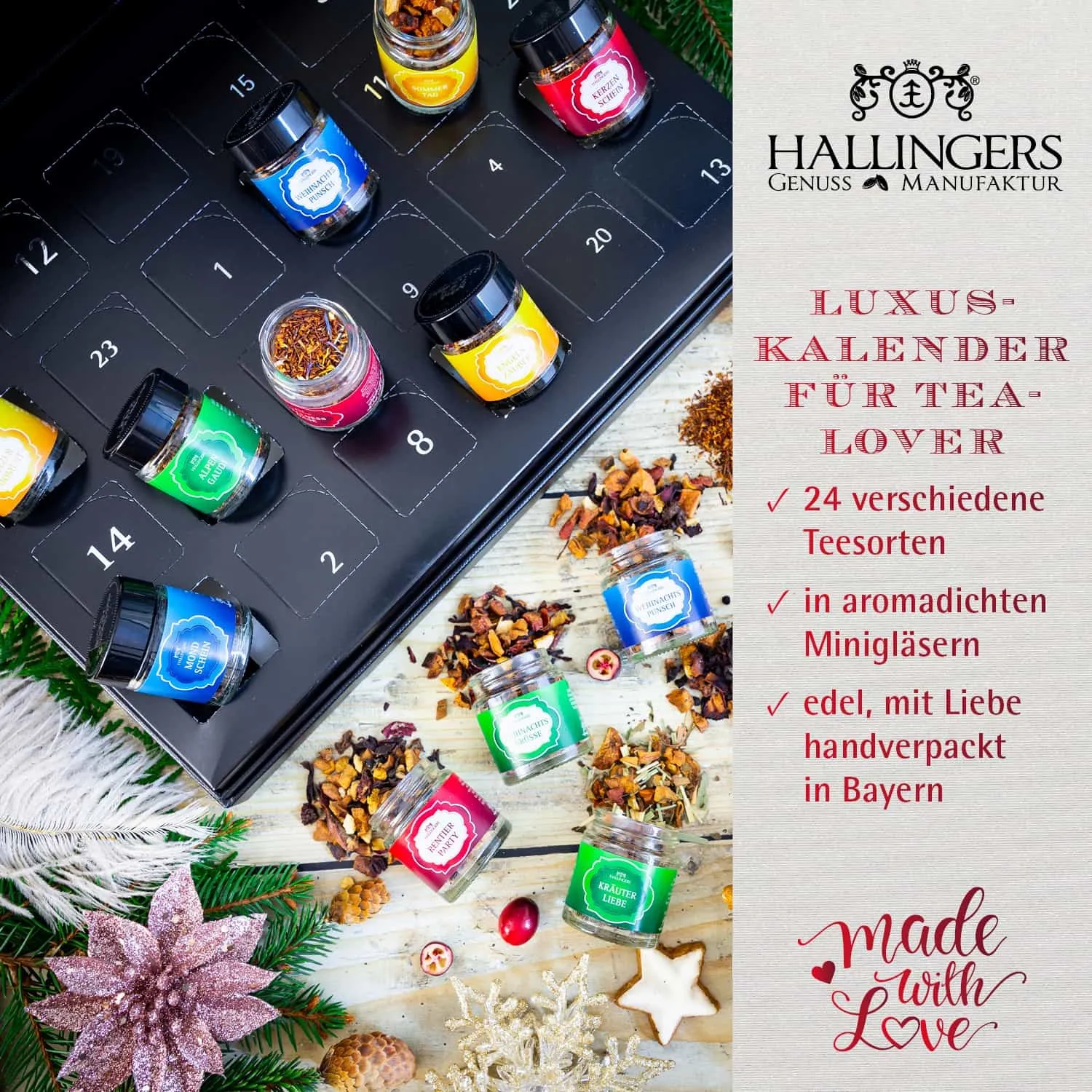 Verschenke puren Genuss aus erlesenen, naturbelassenen Rohstoffen, ohne Konservierungsstoffen, Geschmacksverstärkern & künstlichen Farbstoffen!