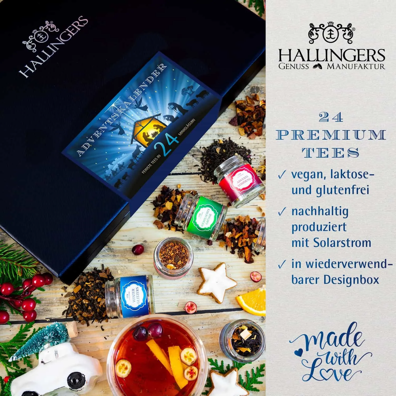 Man ist nie zu alt für einen Adventskalender von Hallingers - ein wunderbares Geschenk!