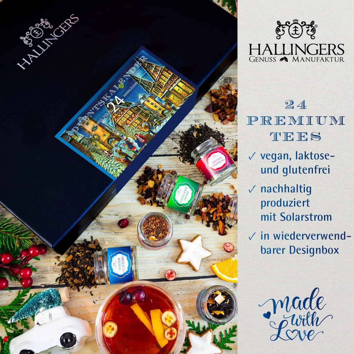 Man ist nie zu alt für einen Adventskalender von Hallingers - ein wunderbares Geschenk!