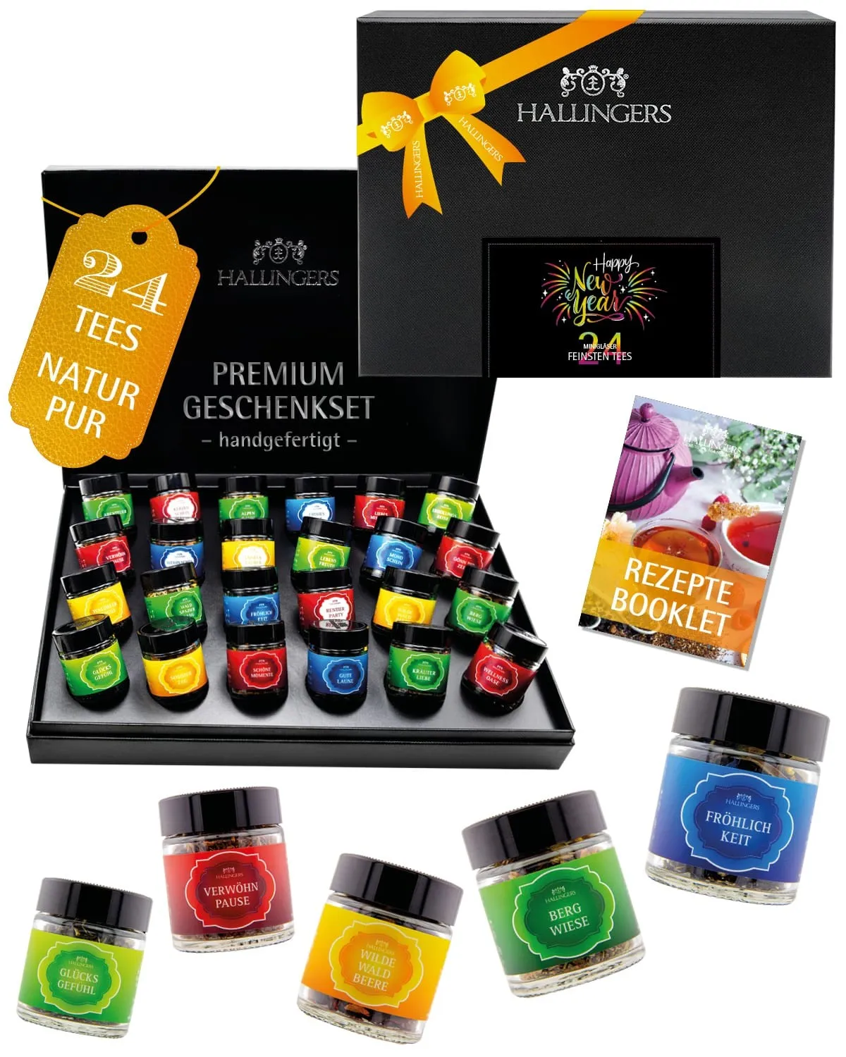 Überrasche Deine Liebsten mit einem originellen Adventskalender von Hallingers. Das perfekte Geschenk für alle Teeliebhaber!