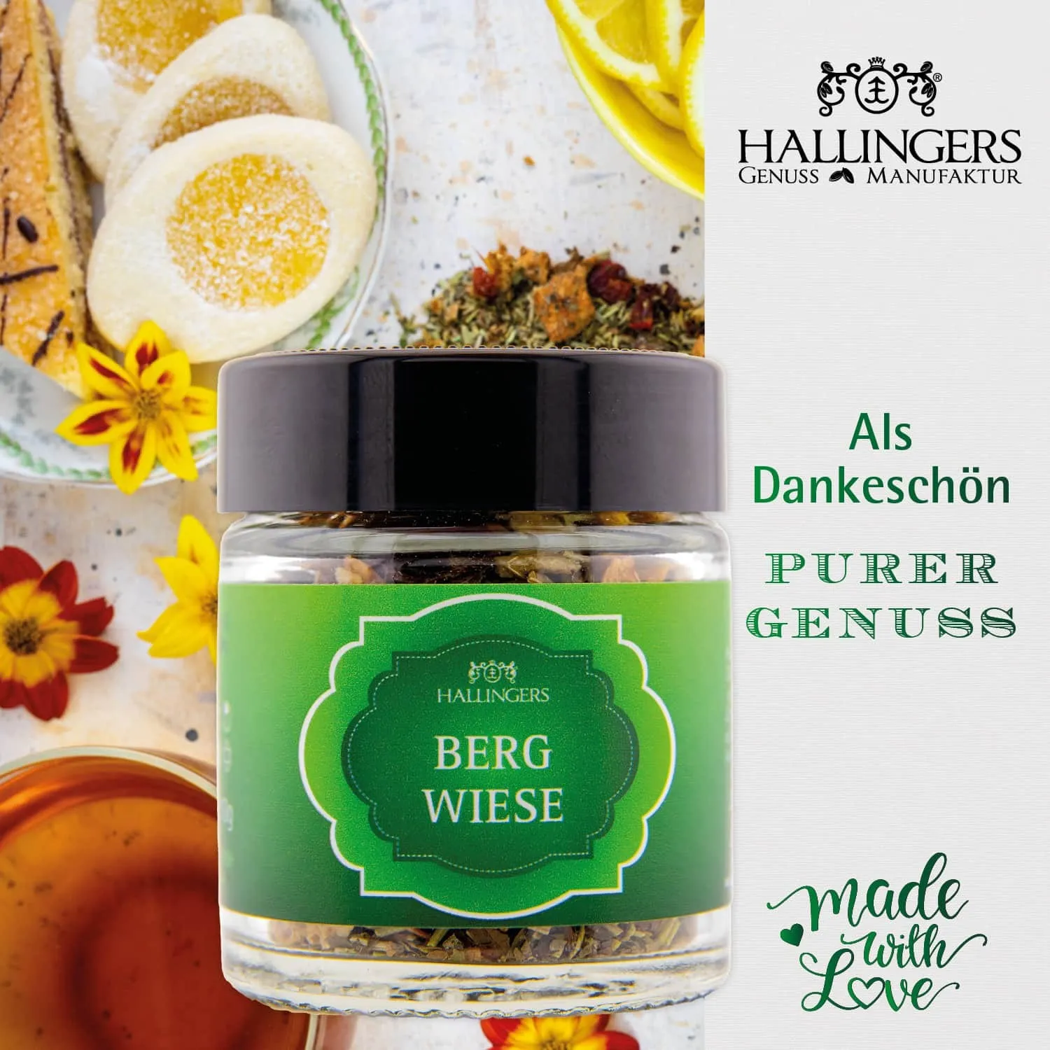 Überrasche Deine Liebsten mit einem originellen Adventskalender von Hallingers. Das perfekte Geschenk für alle Teeliebhaber!