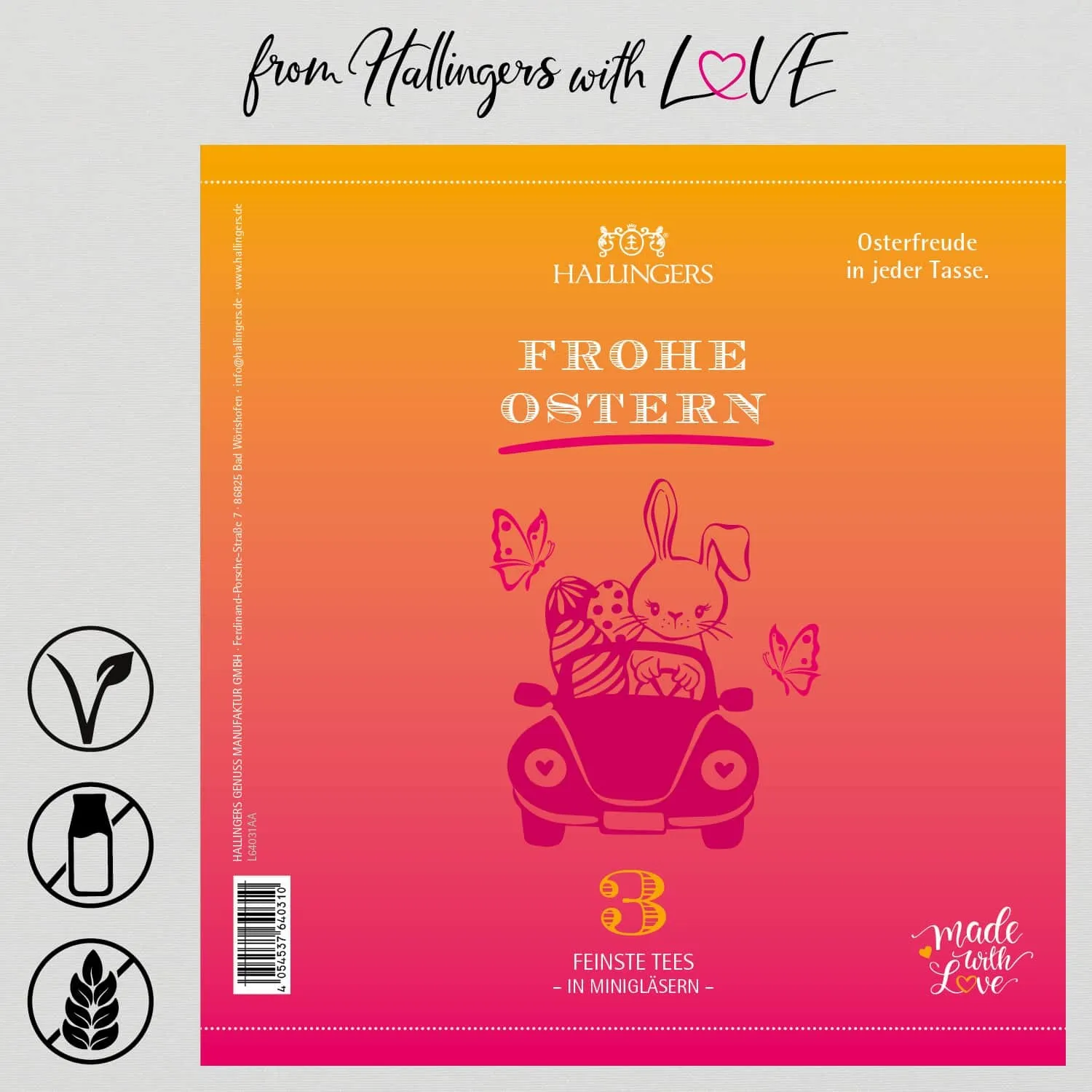 Frohe Ostern (3 Tees im Glas)