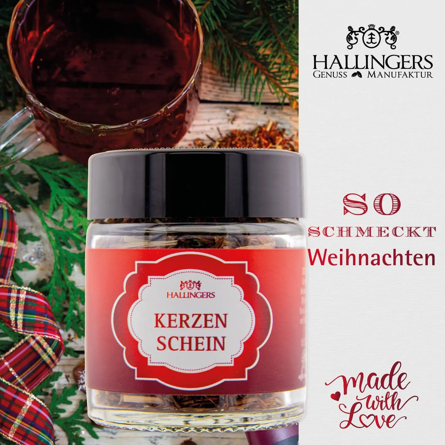 Überrasche Deine Liebsten mit einem originellen Adventskalender von Hallingers. Das perfekte Geschenk für alle Teeliebhaber!