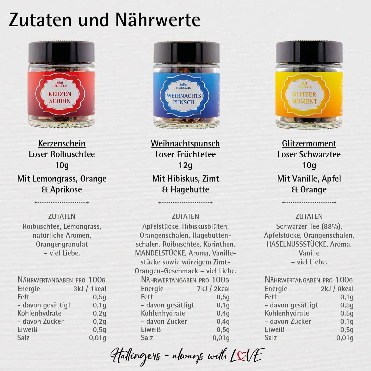 Frohe Weihnachten (3 Weihnachts-Tees im Glas)