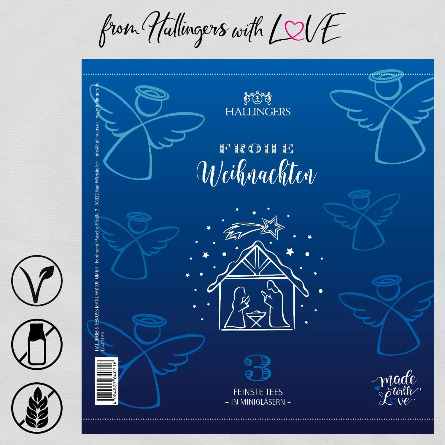 Frohe Weihnachten (3 Weihnachts-Tees im Glas)