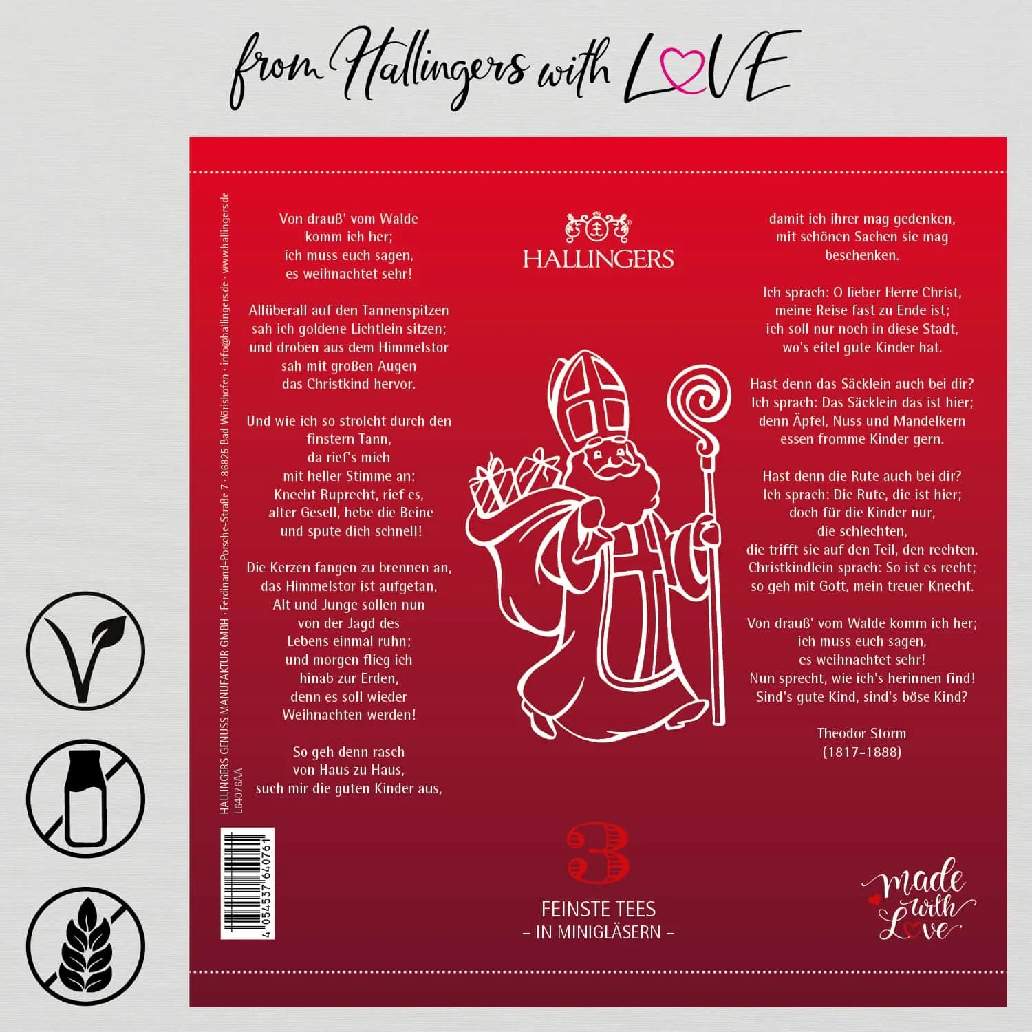 Vom Nikolaus (3 Weihnachts-Tees im Glas)