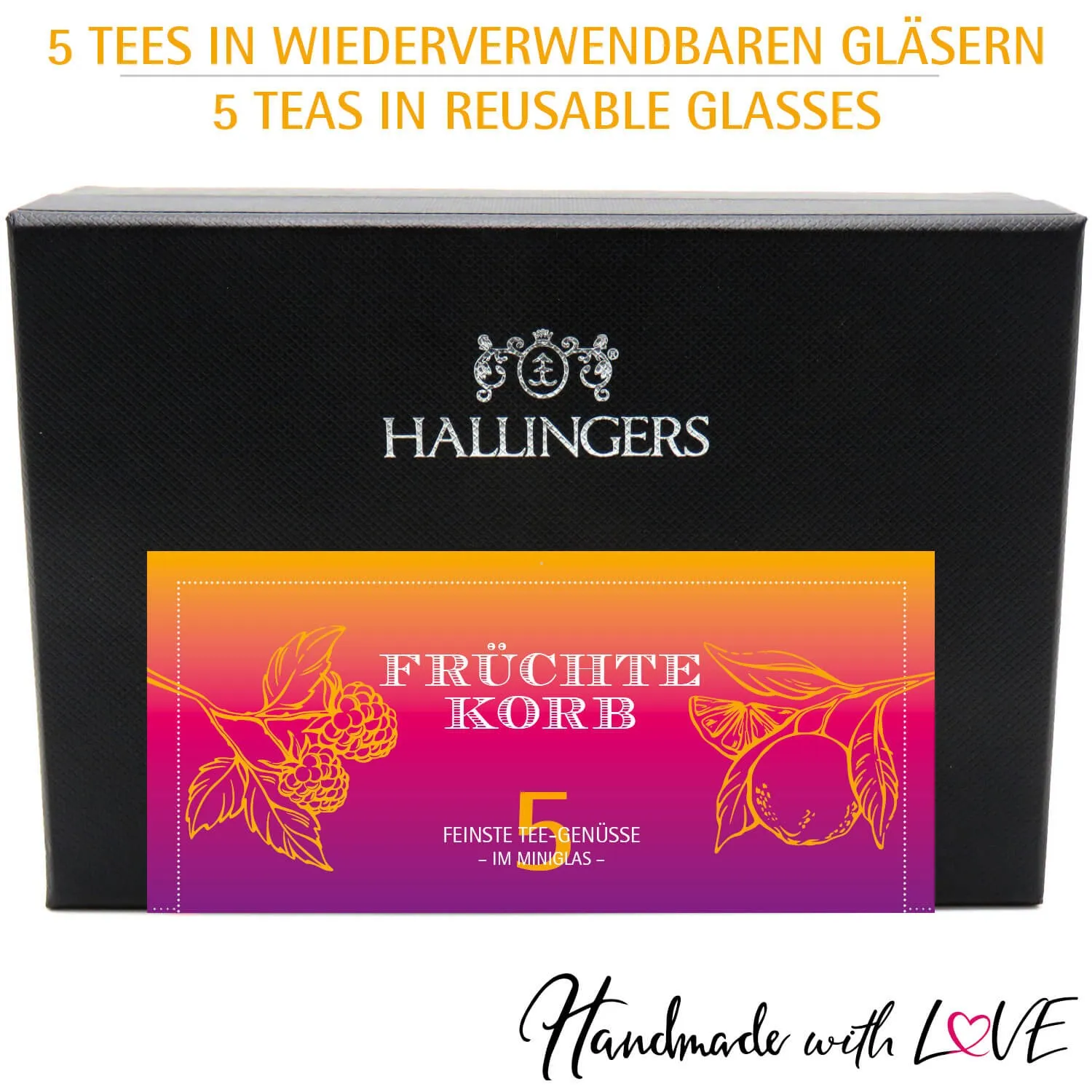 Früchtekorb (5 Früchte-Tees im Glas)