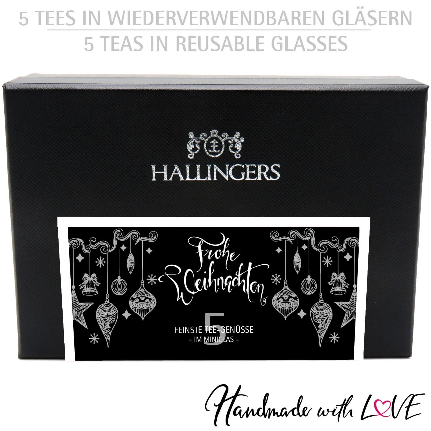 Frohe Weihnachten WHITE (5 Winter-Tees im Glas)