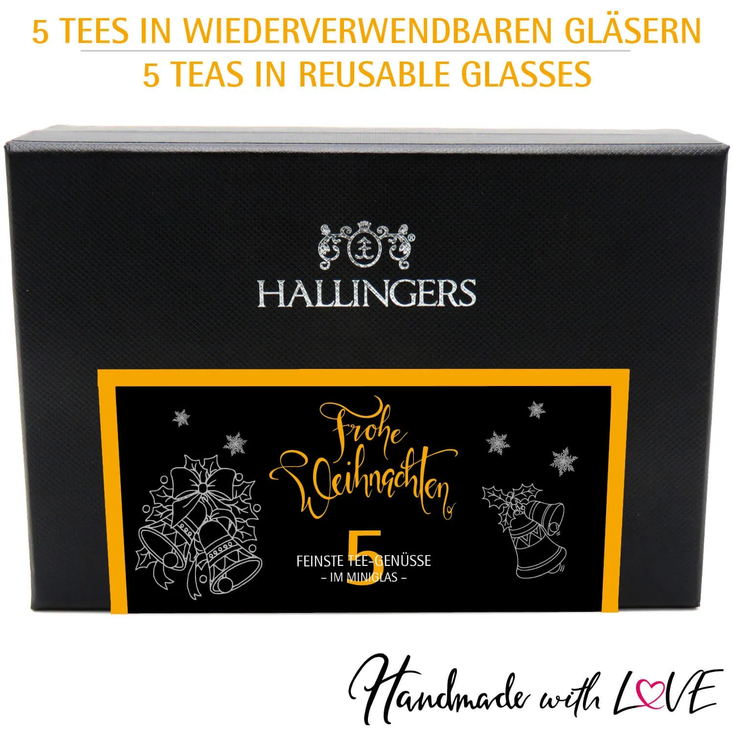 Frohe Weihnachten ORANGE (5 Früchte-Tees im Glas)