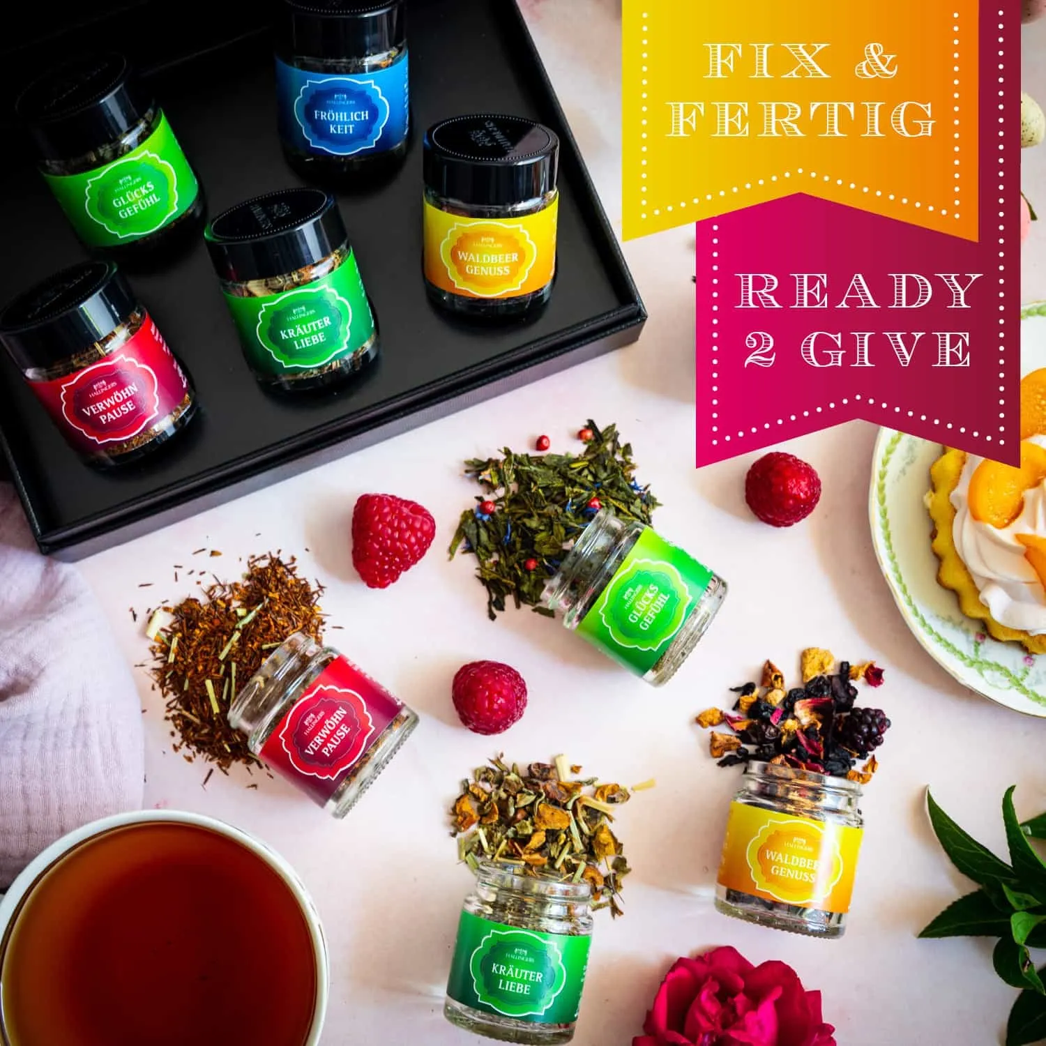 Genieße den Frühling mit deiner täglichen Kanne Hallingers Tee.