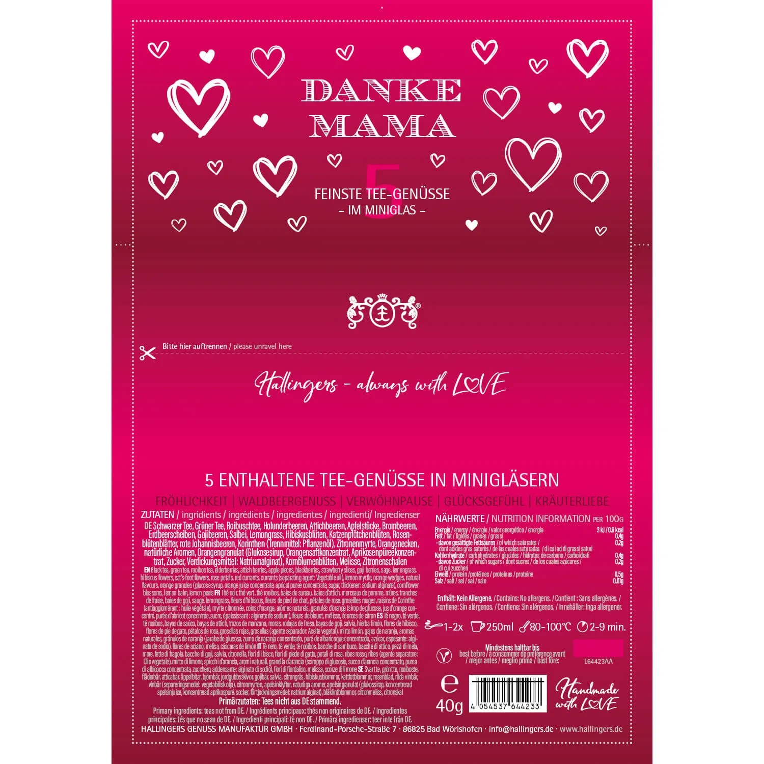 Danke Mama (5 Tees im Glas)