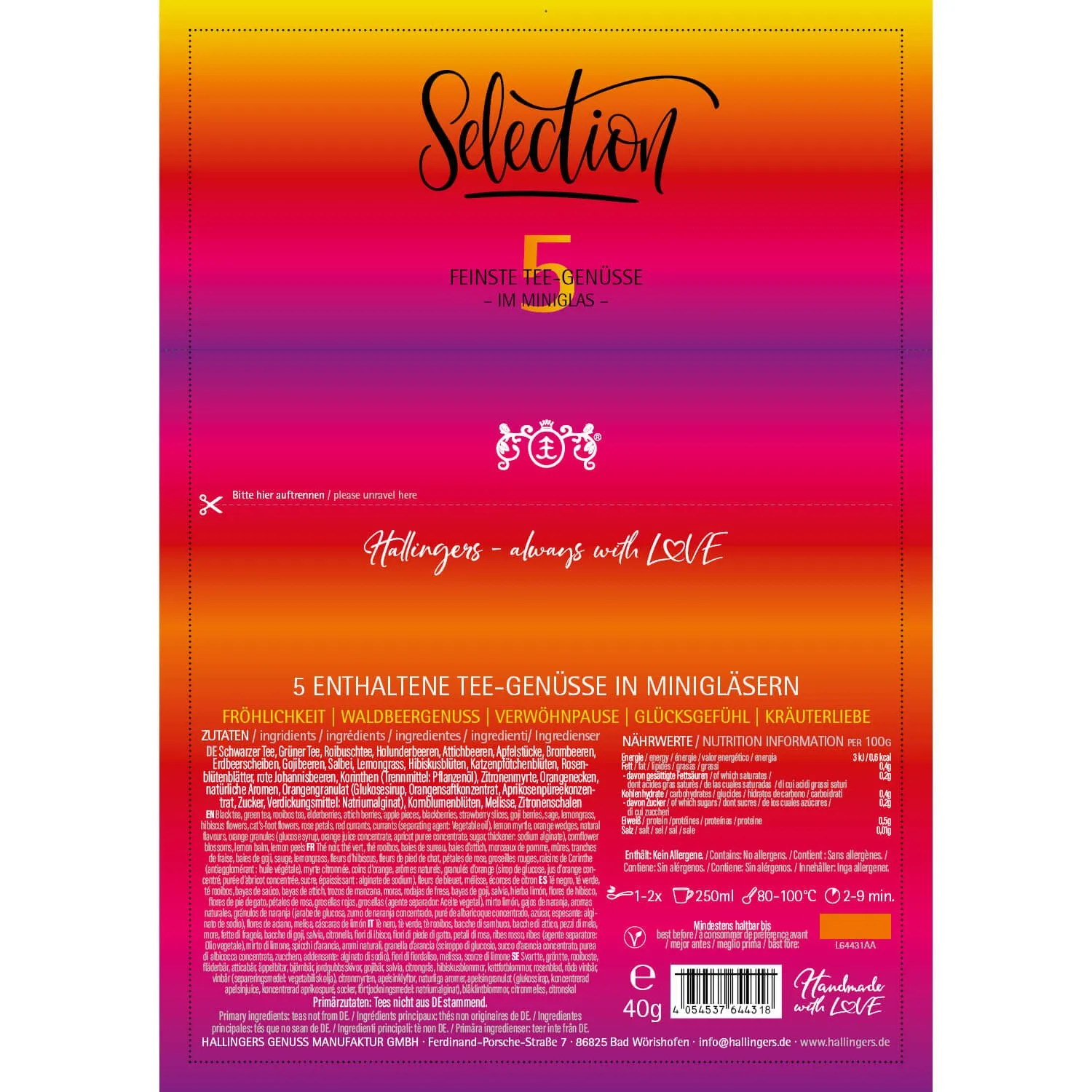 Selection (5 Tees im Glas)