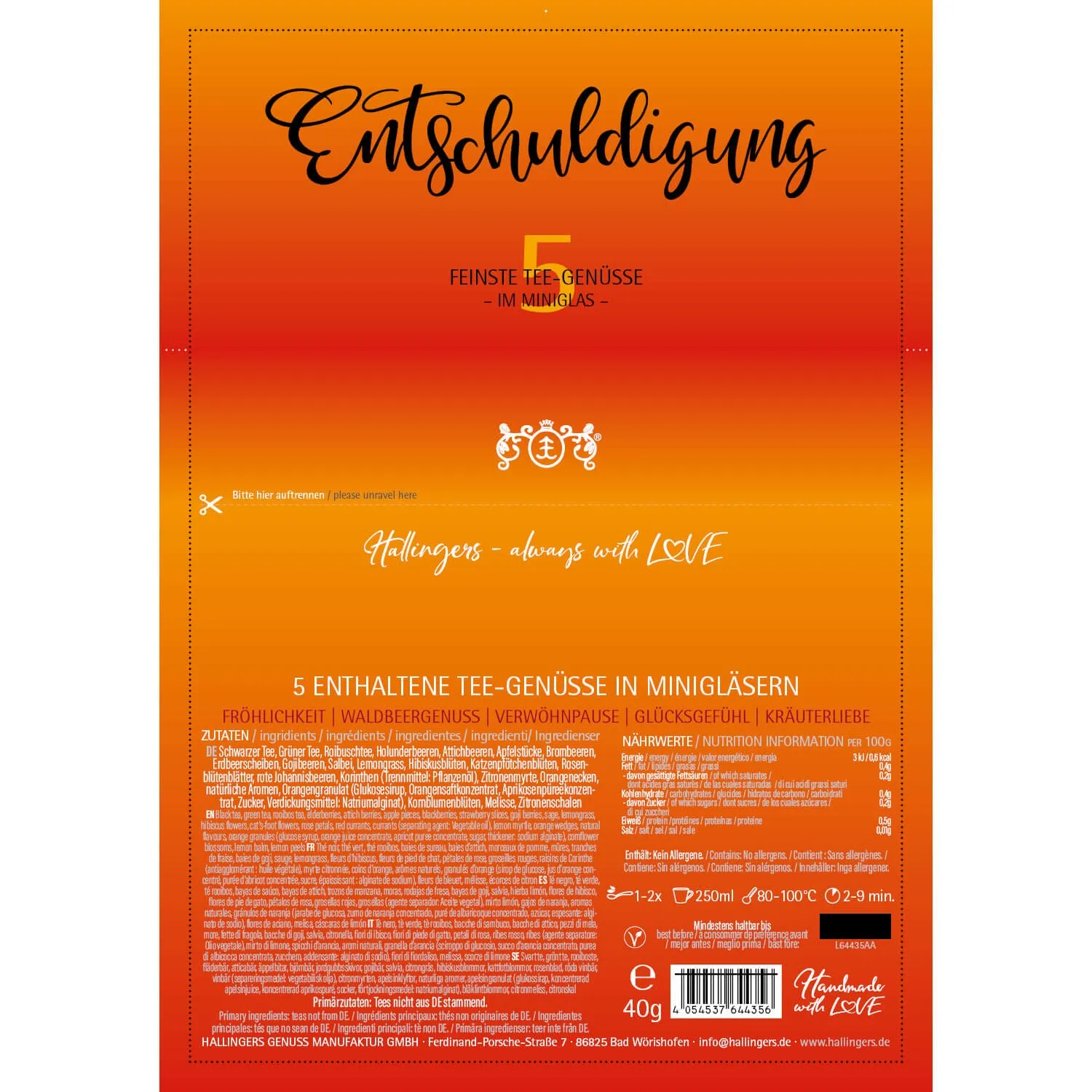 Entschuldigung (5 Tees im Glas)