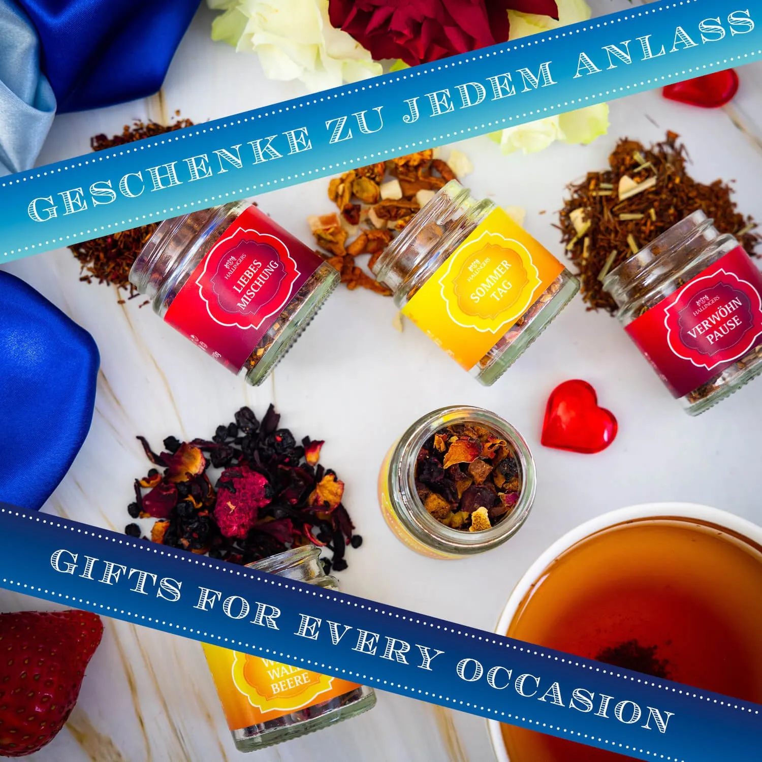 Zeigen Sie Ihre Liebe  mit einem hochwertigen Tee-Geschenkset!