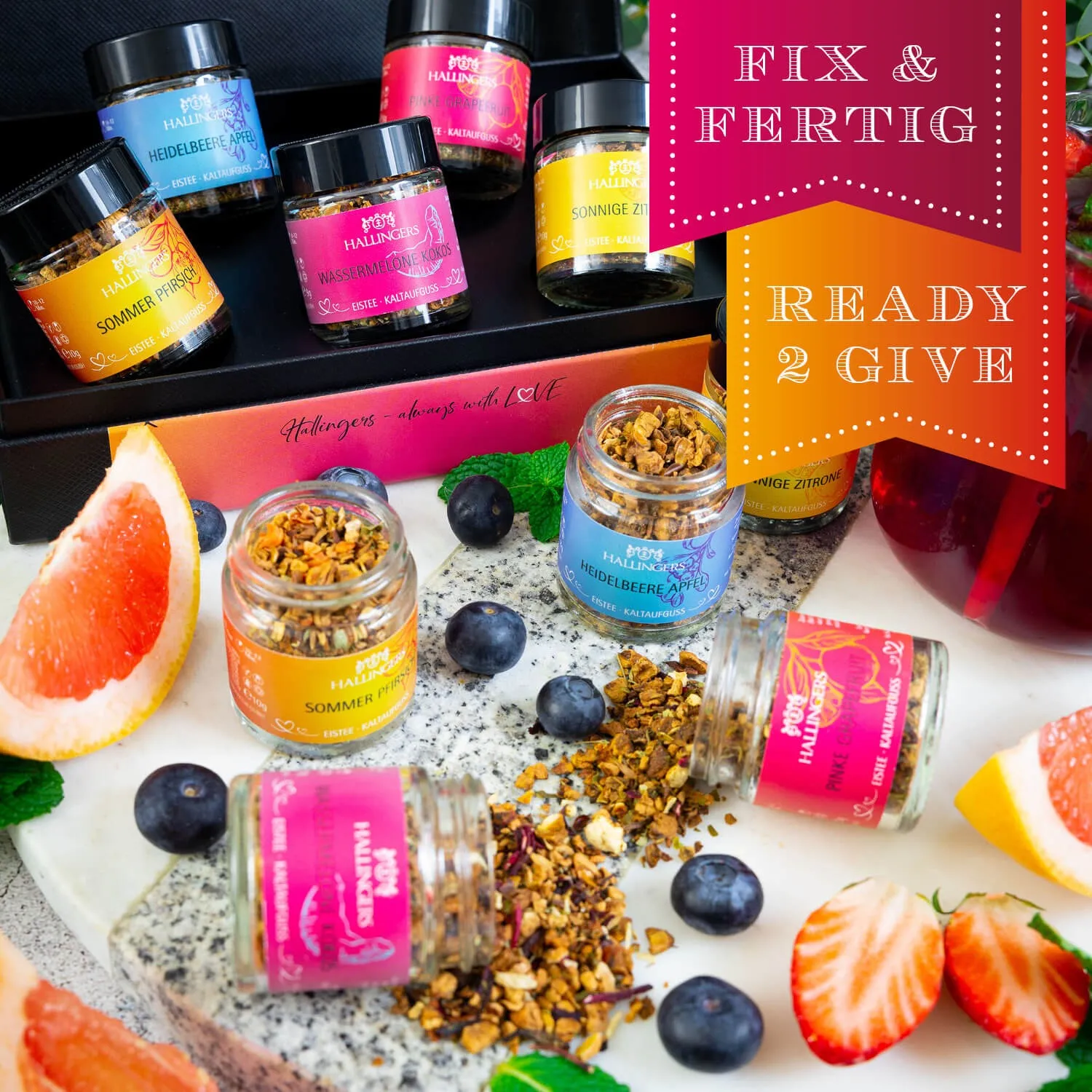 Genieße das Leben mit einer täglichen Tasse Hallingers Tee und neuen, leckeren Rezeptideen.