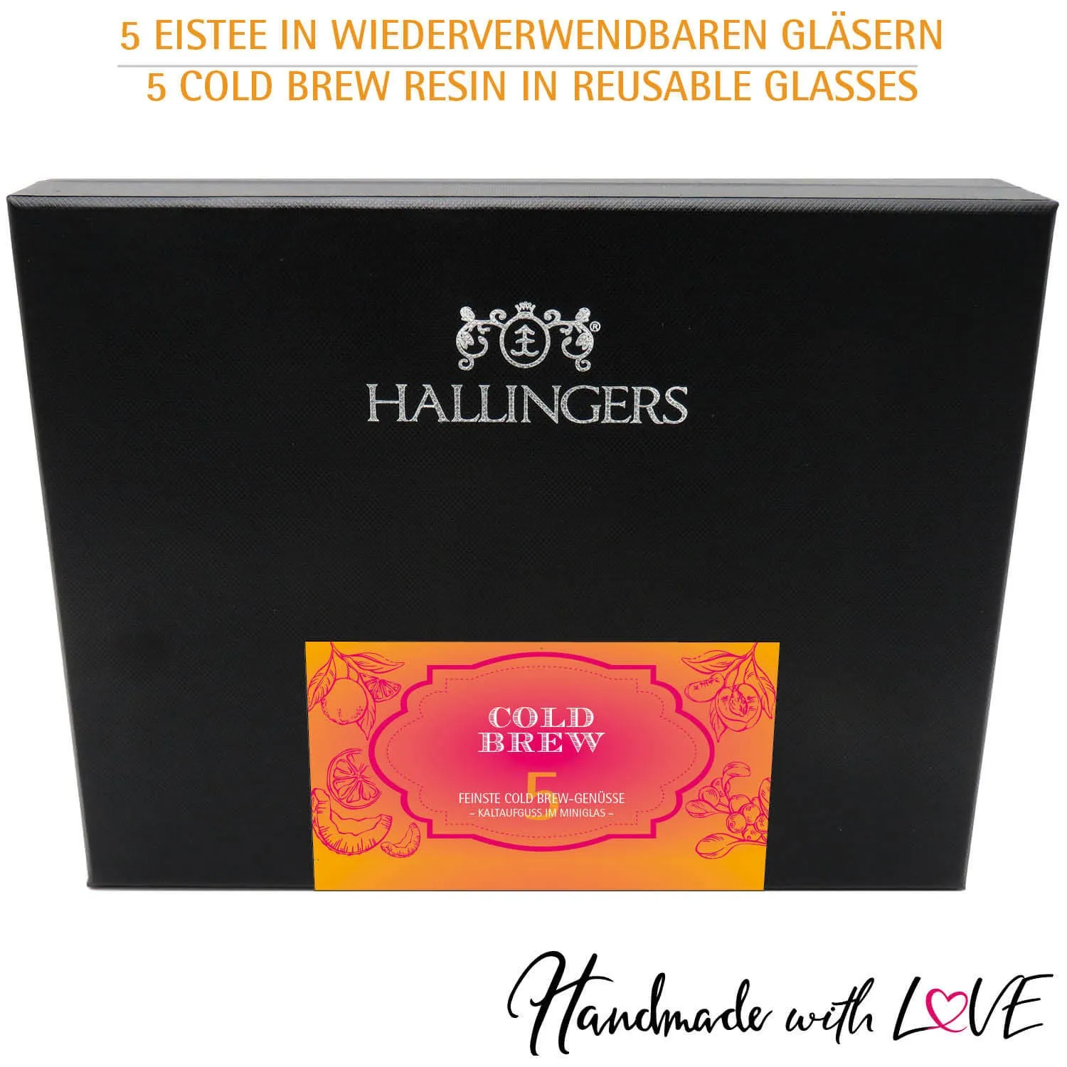 ColdBrew Kaltaufguss Orange-Pink (5 Coldbrew-Tees im Glas)