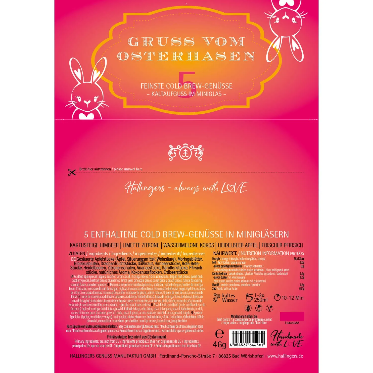 Gruß vom Osterhasen (5 Coldbrew-Tees im Glas)