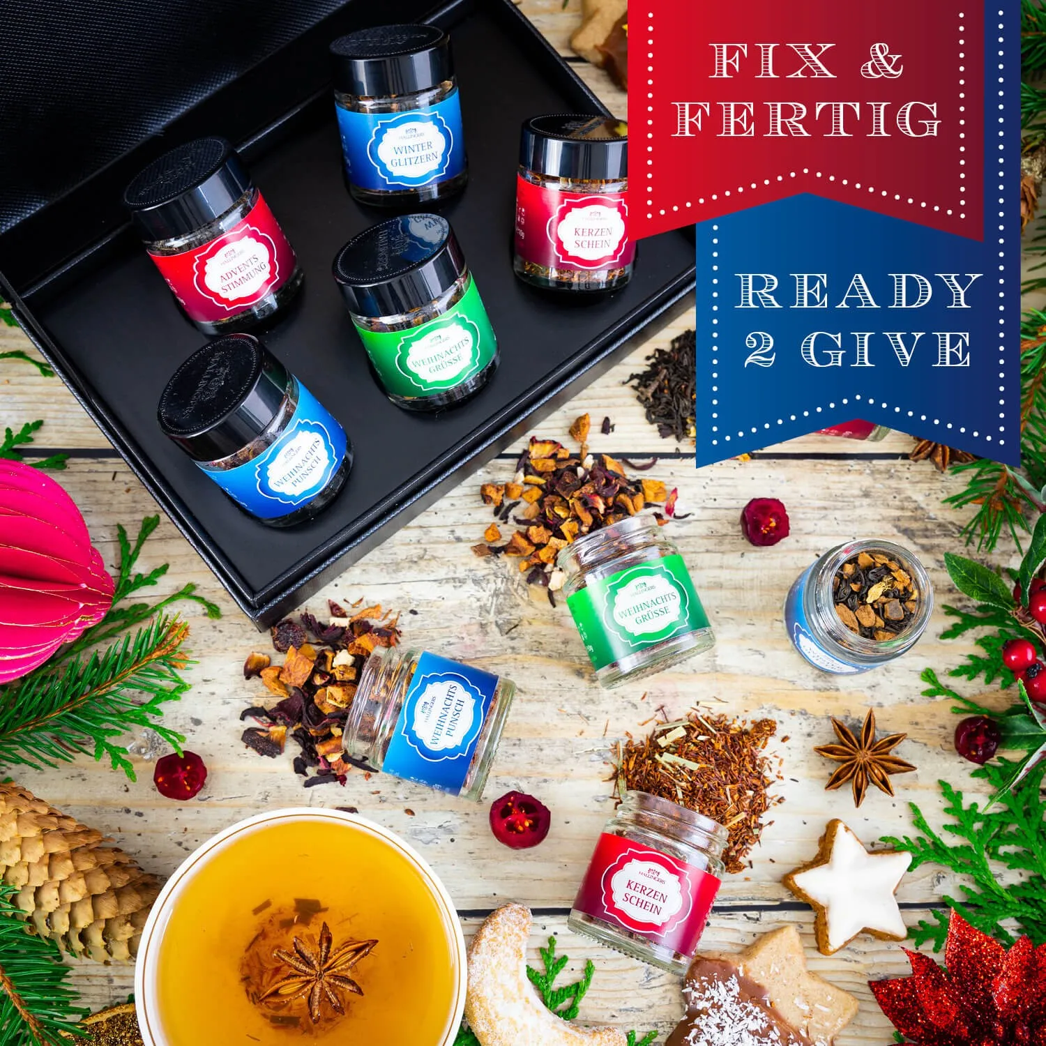 Genieße das Leben mit einer täglichen Kanne Hallingers Tee.