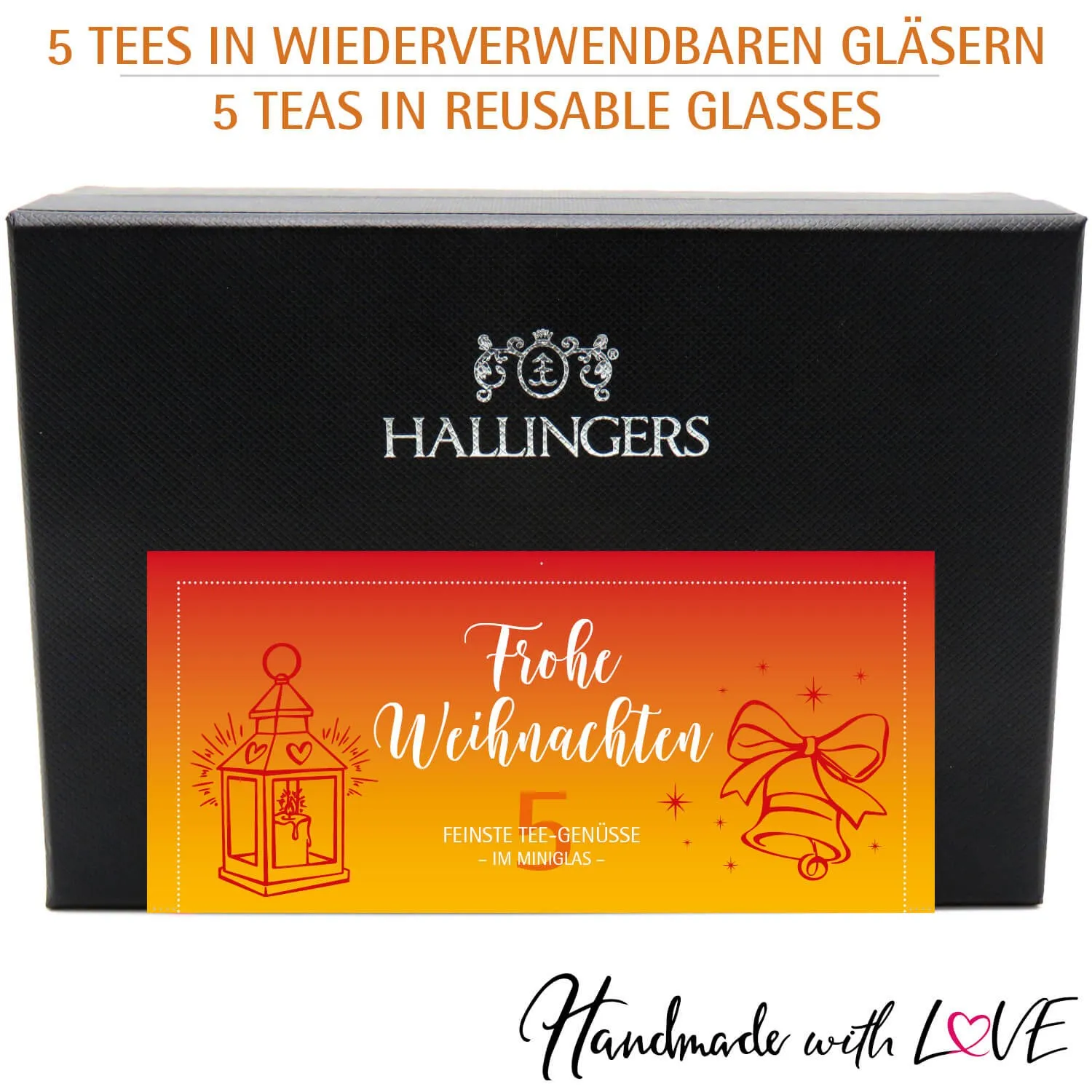 Frohe Weihnachten Orange Christmas (5 Früchte-Tees im Glas)